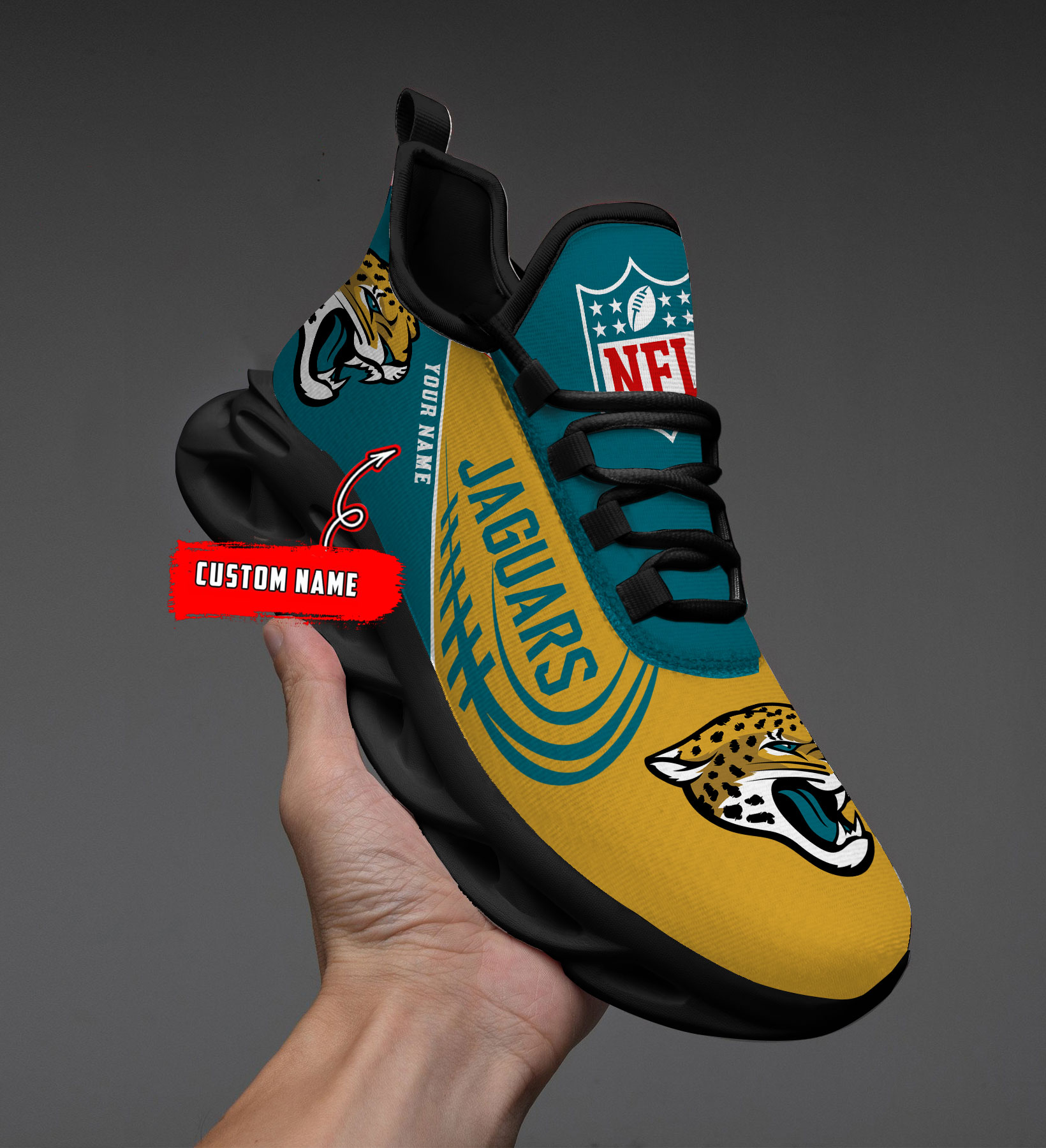 Jacksonville Jaguars NFL Max Soul Shoes Sneakers For Men And Women