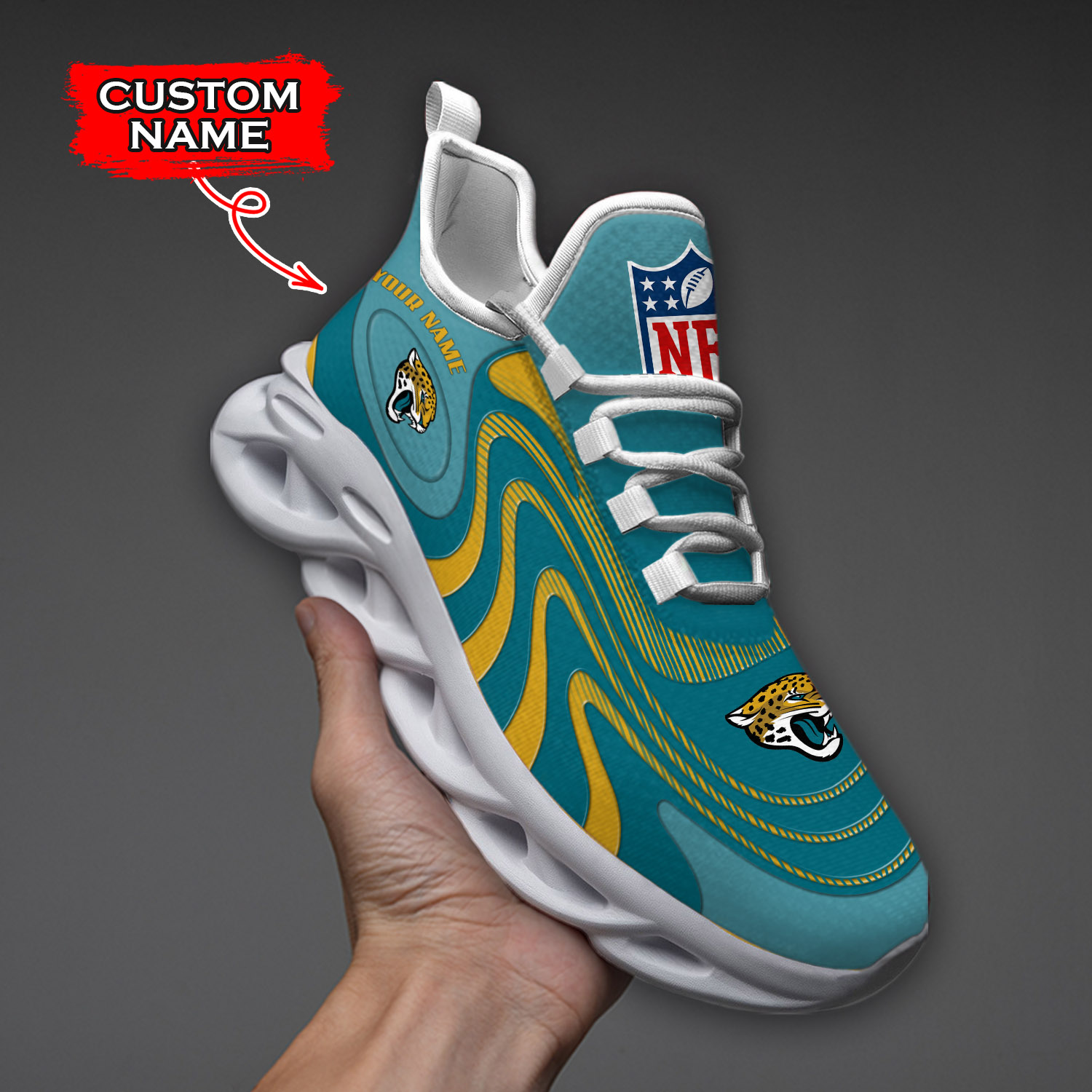 Jacksonville Jaguars NFL Max Soul Shoes Sneakers For Men And Women