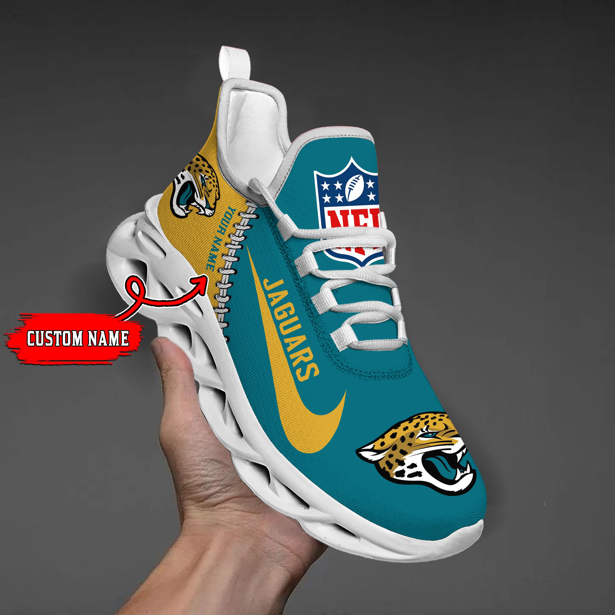 Jacksonville Jaguars NFL Max Soul Shoes Sneakers For Men And Women