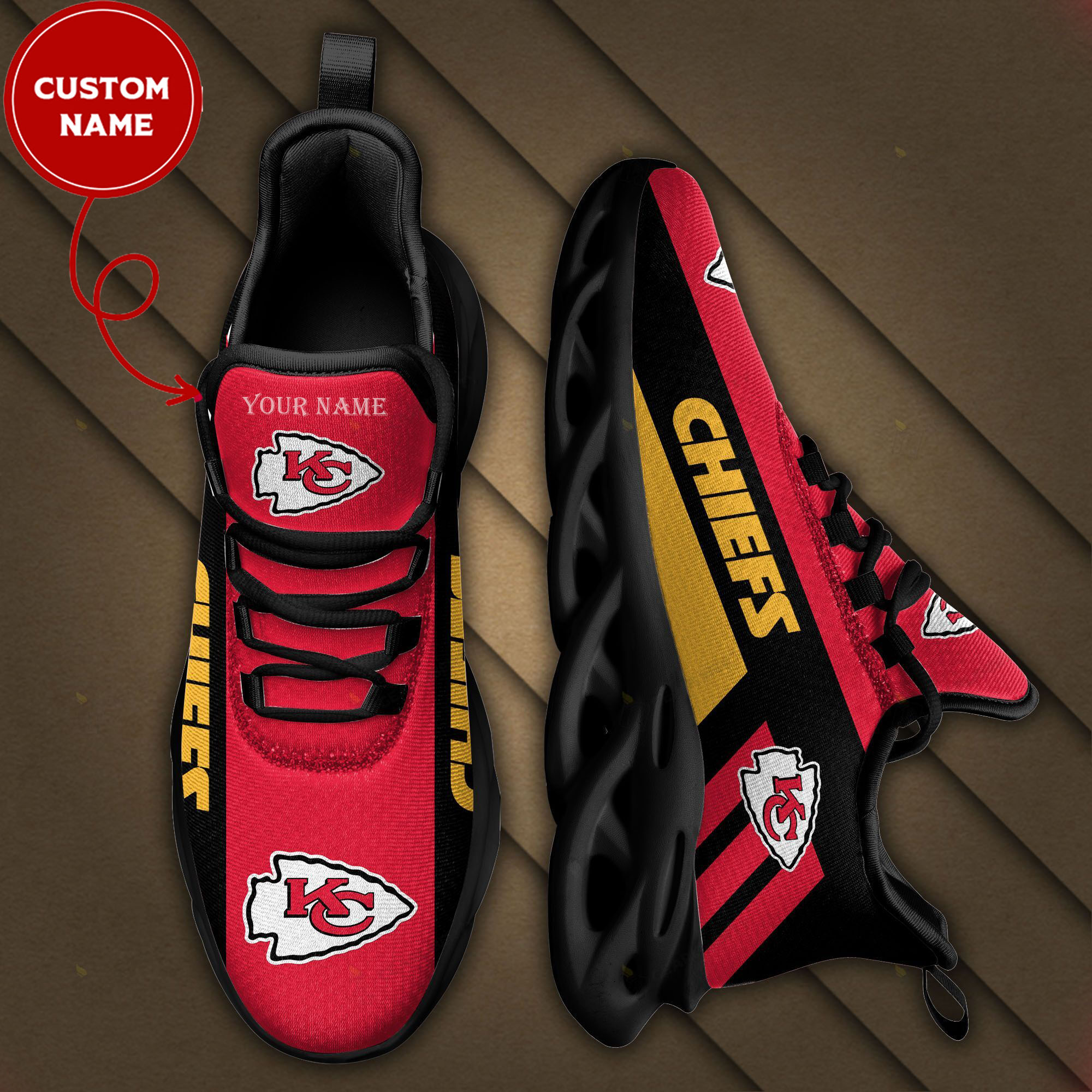 Kansas City Chiefs Max Soul Shoes Sneakers For Men And Women