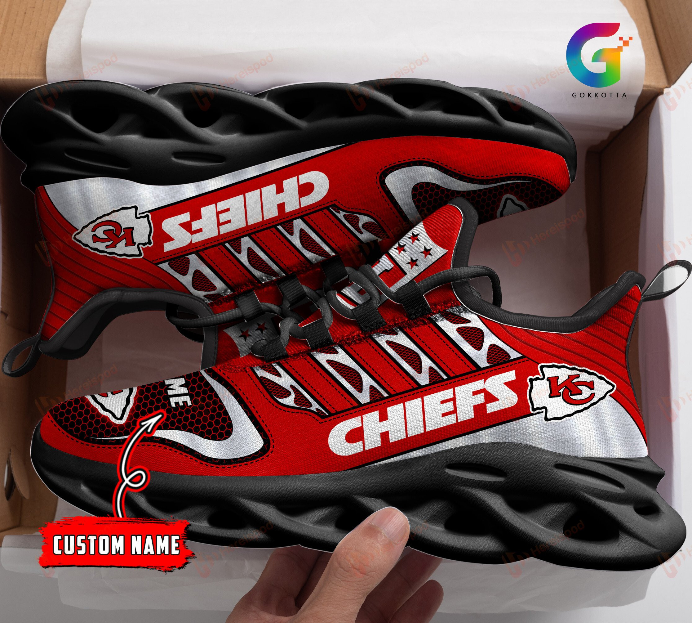 Kansas City Chiefs NFL Max Soul Shoes Sneakers For Men And Women