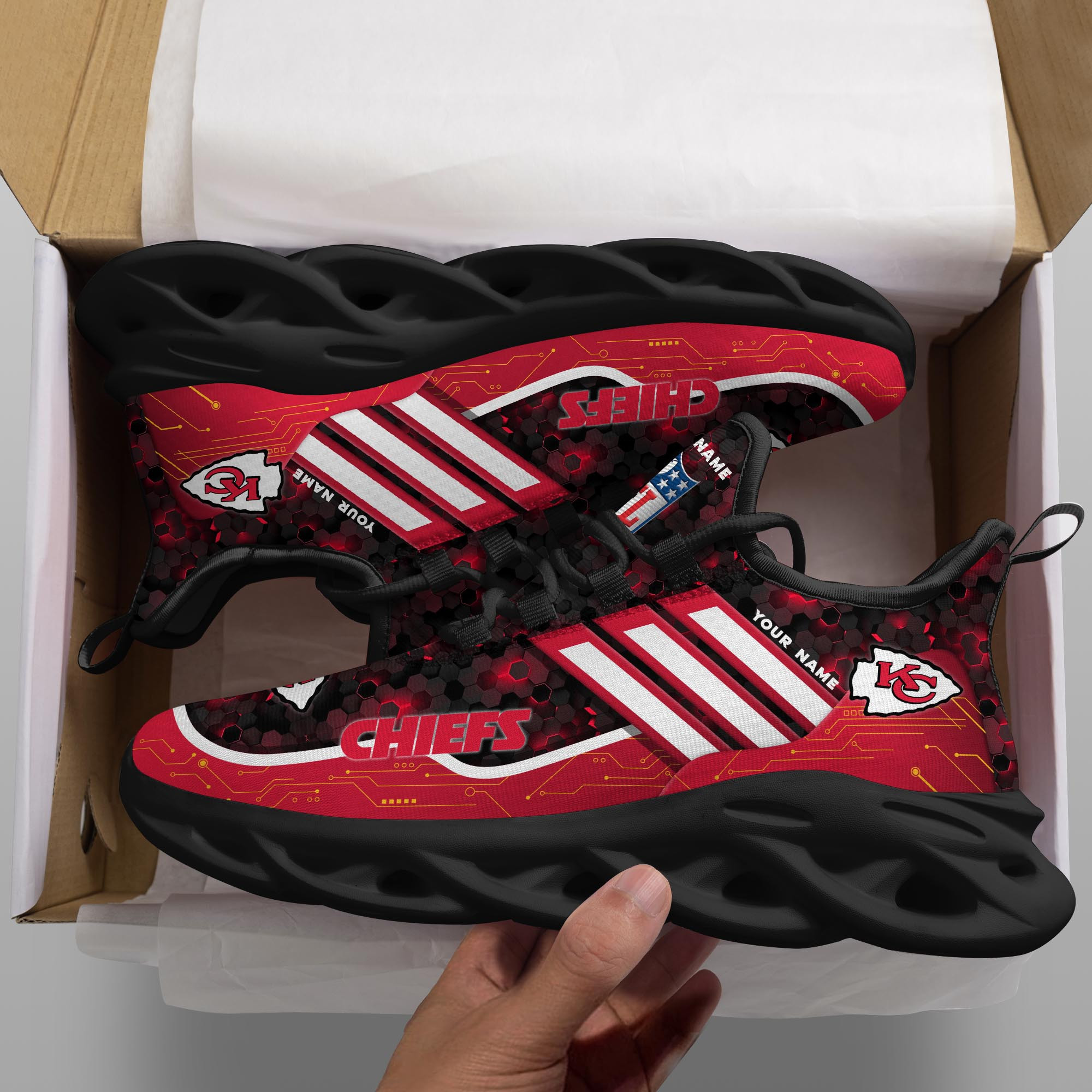 Kansas City Chiefs NFL Max Soul Shoes Sneakers For Men And Women