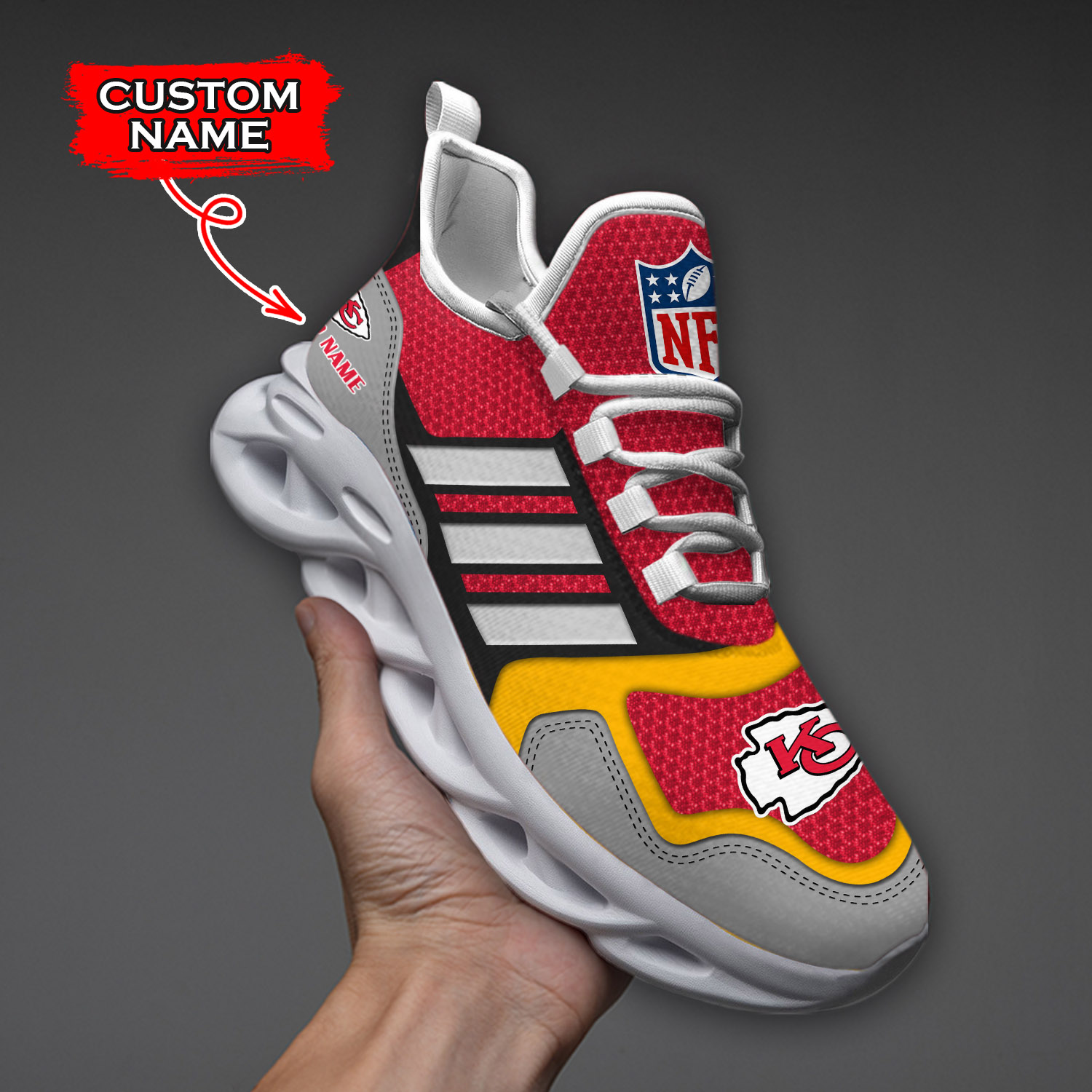Kansas City Chiefs NFL Max Soul Shoes Sneakers For Men And Women