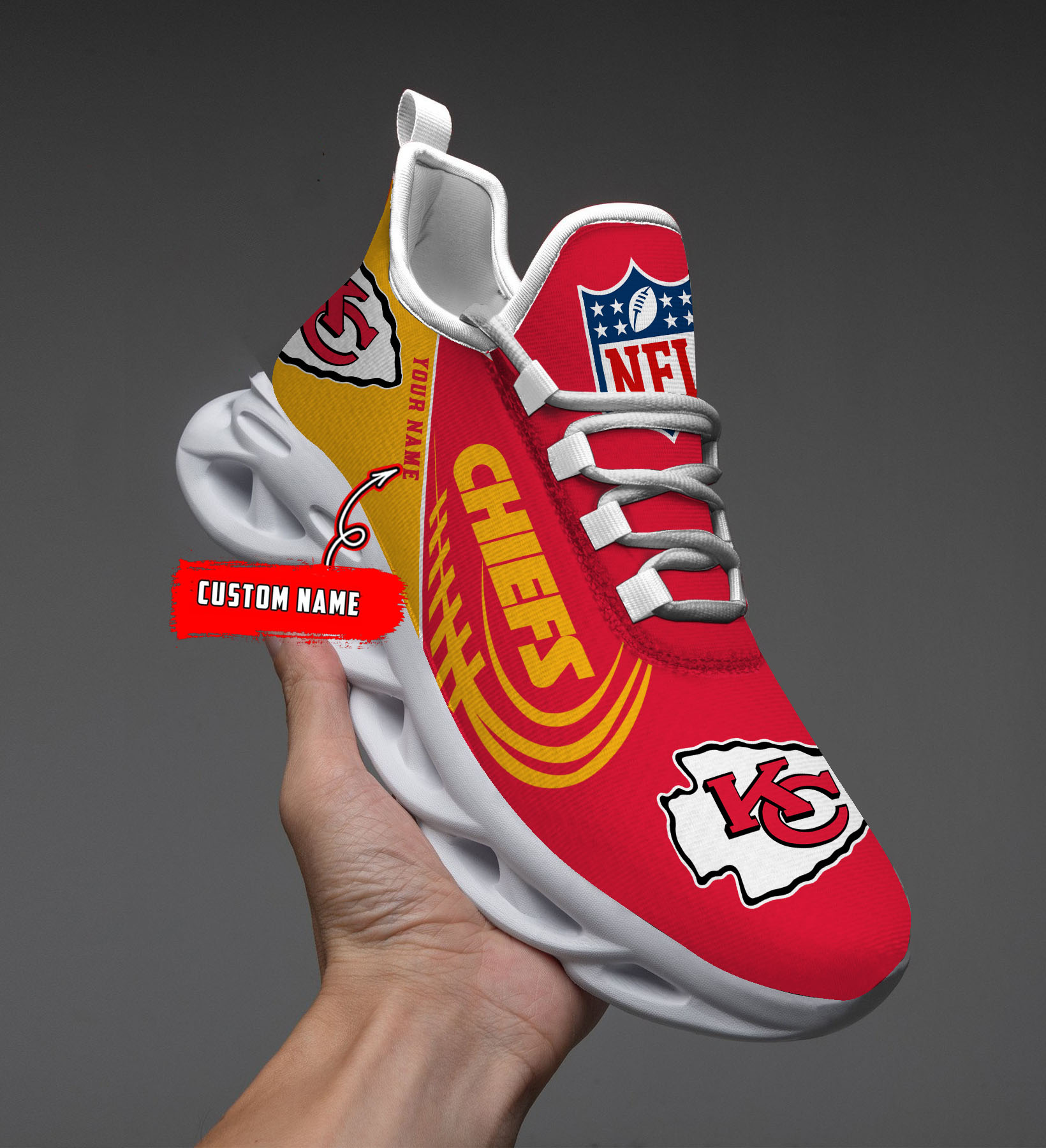 Kansas City Chiefs NFL Max Soul Shoes Sneakers For Men And Women