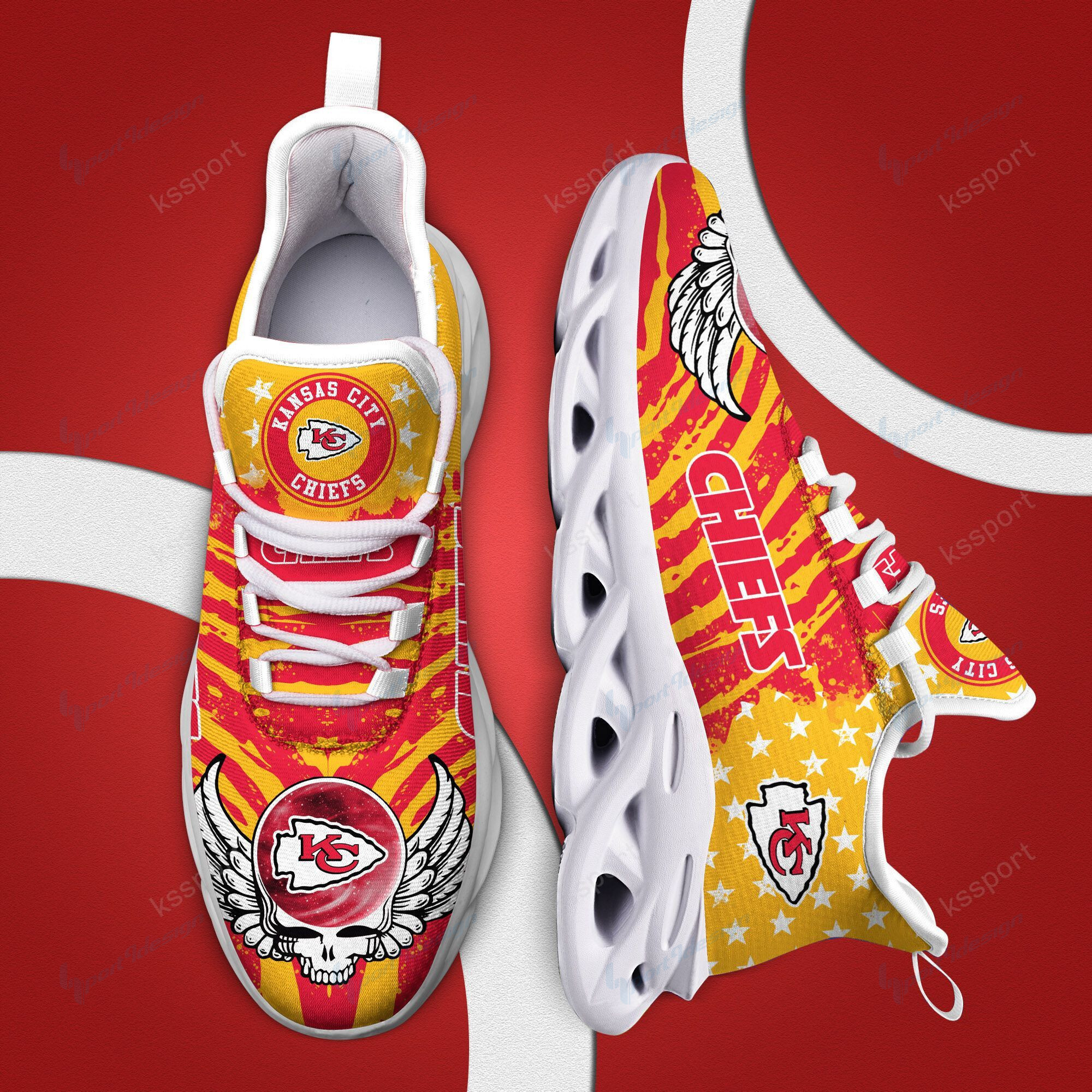 Kansas City Chiefs NFL Max Soul Shoes Sneakers For Men And Women