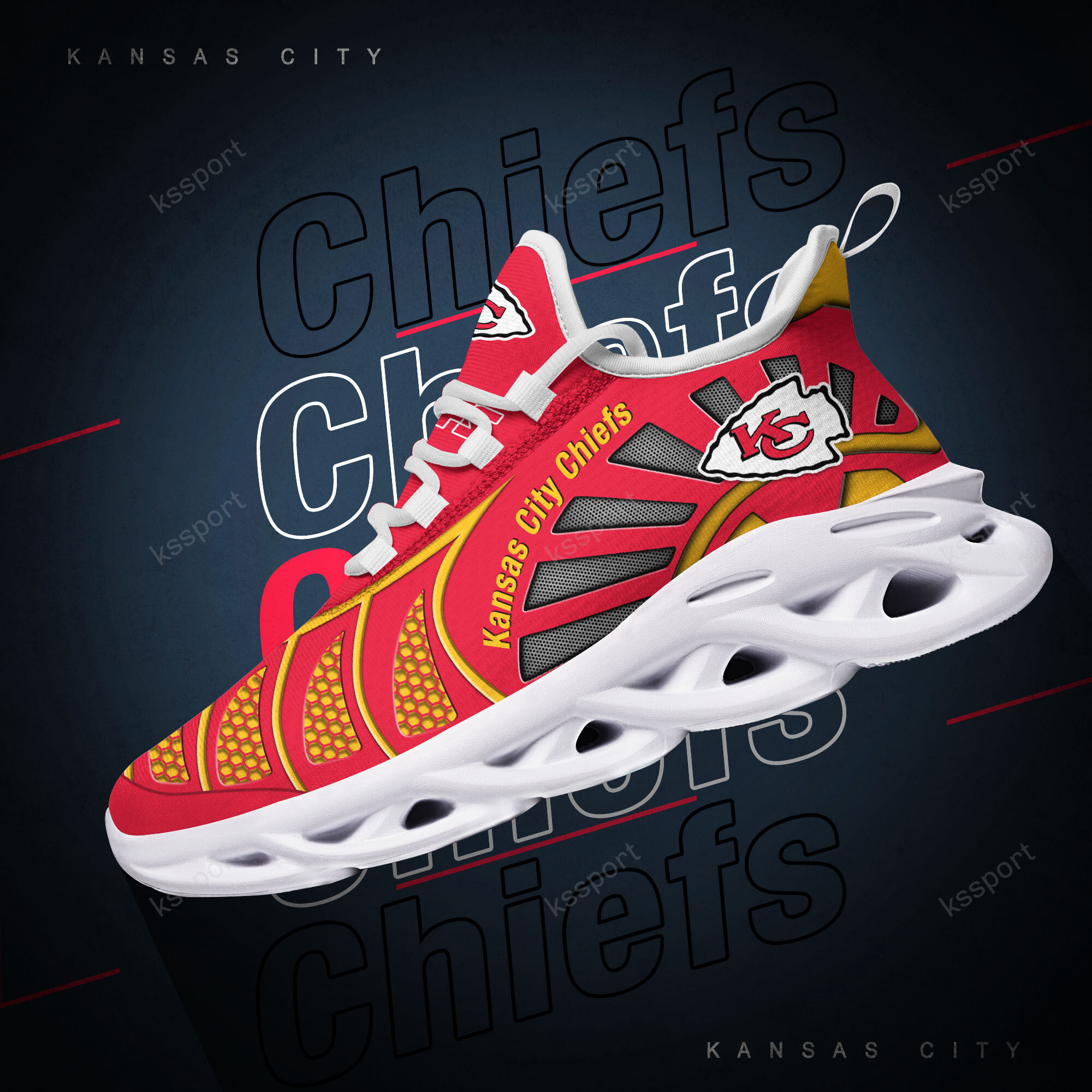 Kansas City Chiefs NFL Max Soul Shoes Sneakers For Men And Women