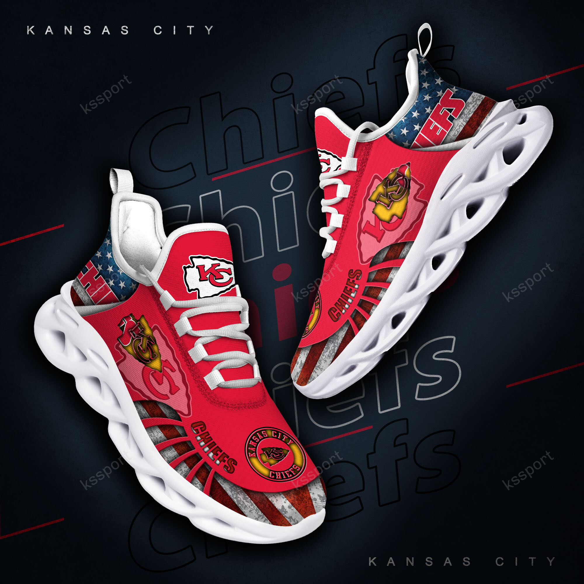 Kansas City Chiefs NFL Max Soul Shoes Sneakers For Men And Women