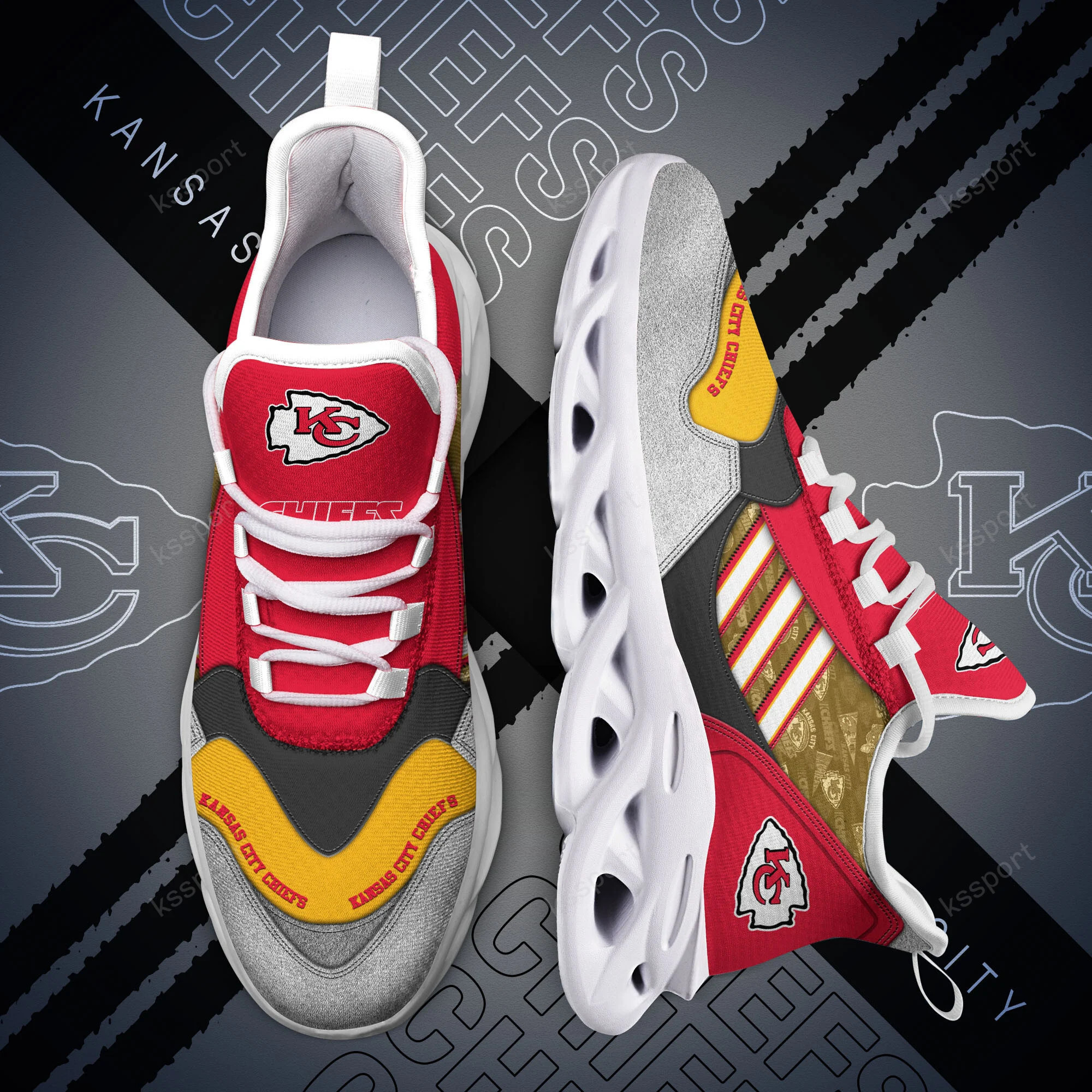Kansas City Chiefs NFL Max Soul Shoes Sneakers For Men And Women