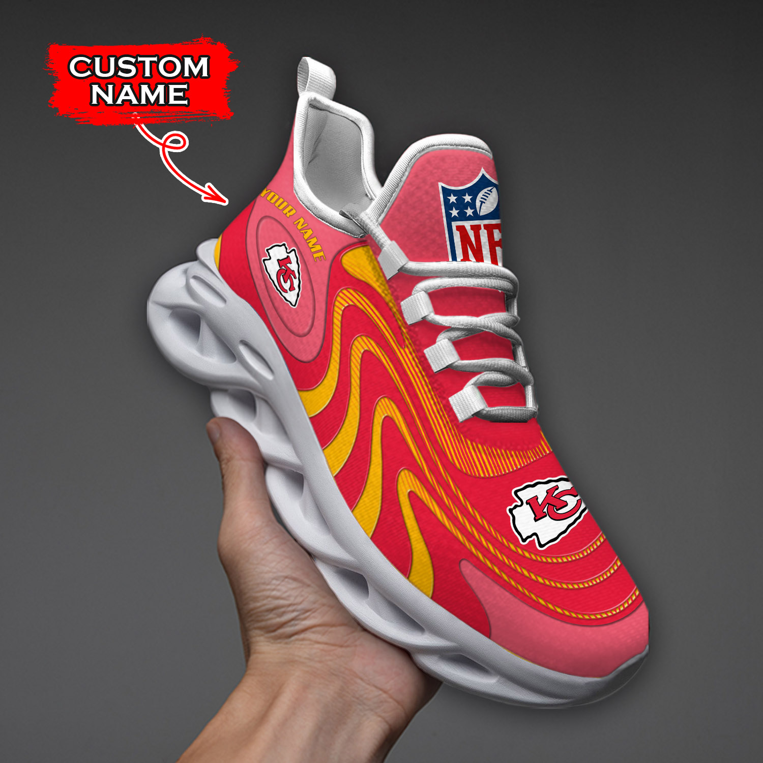 Kansas City Chiefs NFL Max Soul Shoes Sneakers For Men And Women