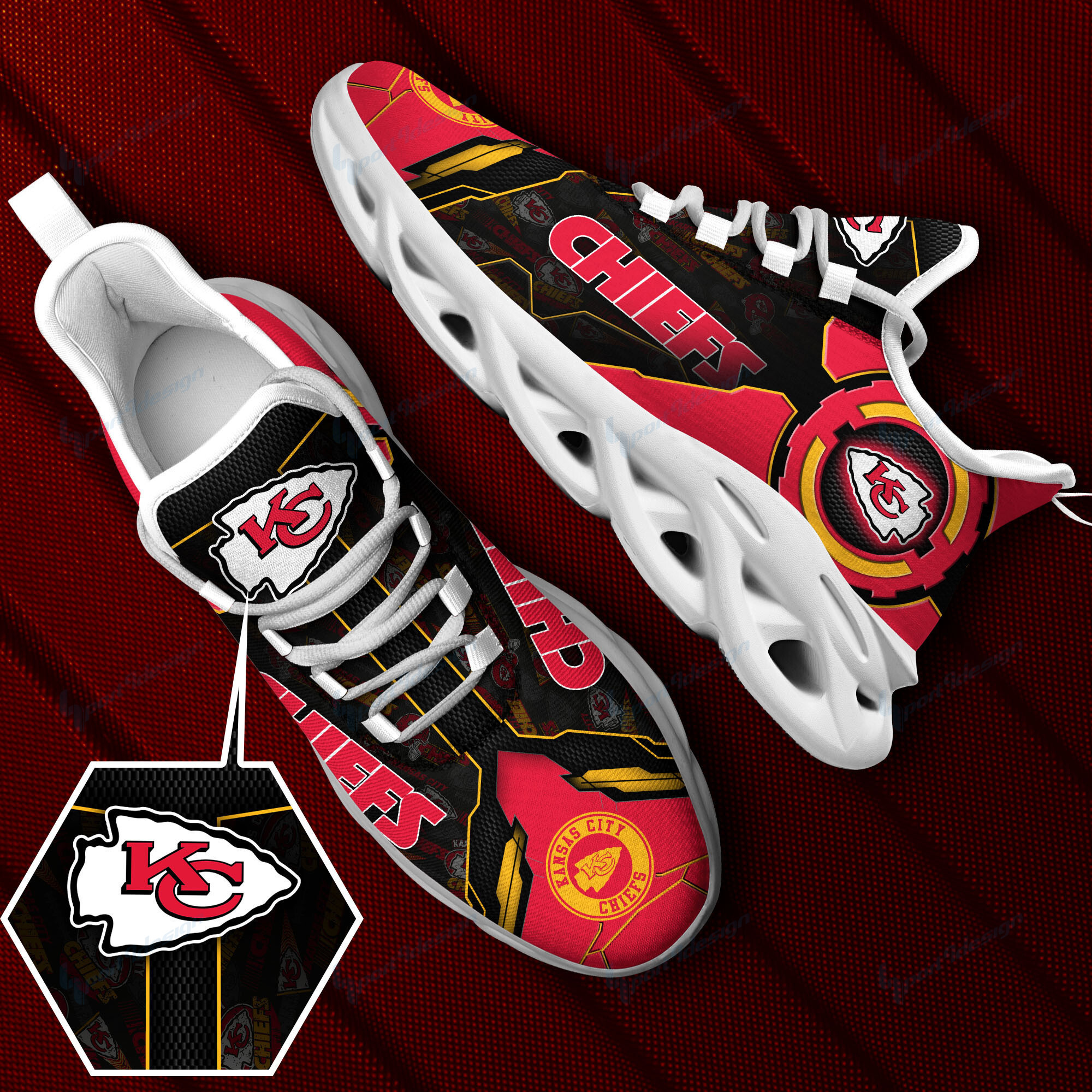 Kansas City Chiefs NFL Max Soul Shoes Sneakers For Men And Women