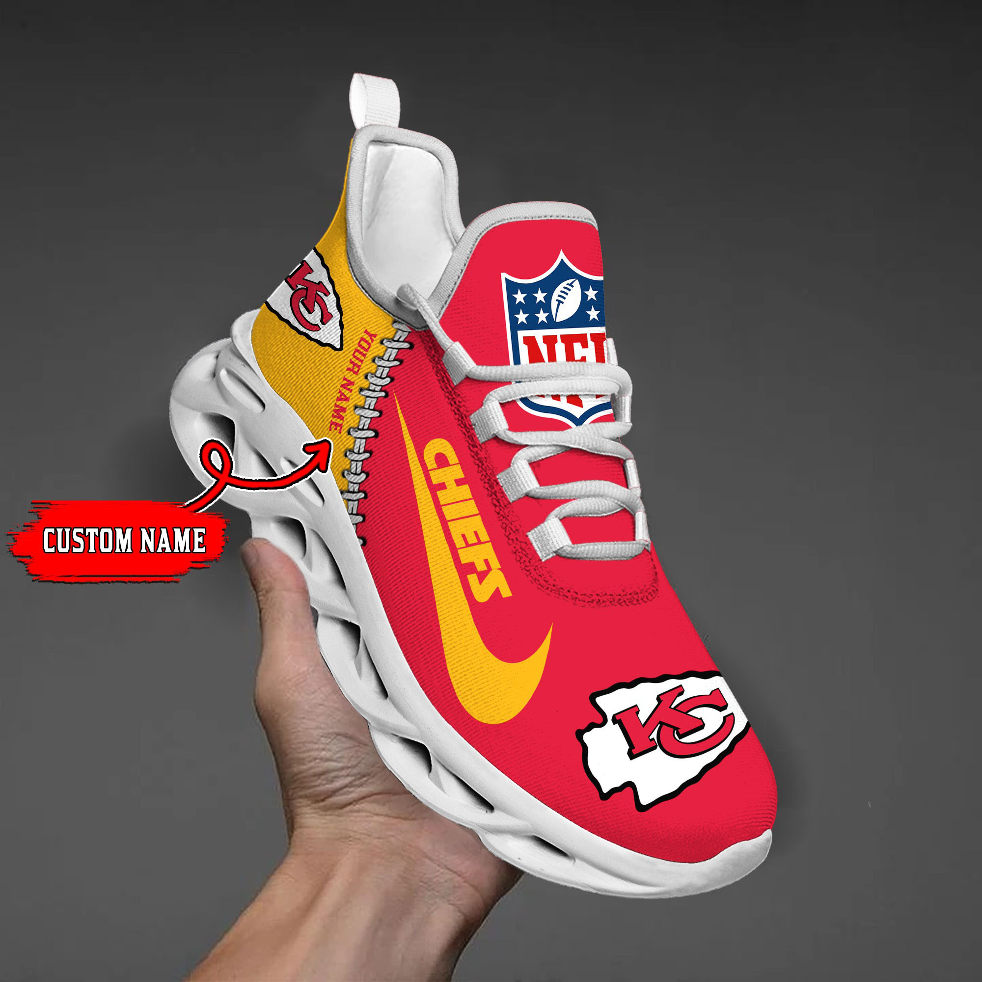 Kansas City Chiefs NFL Max Soul Shoes Sneakers For Men And Women