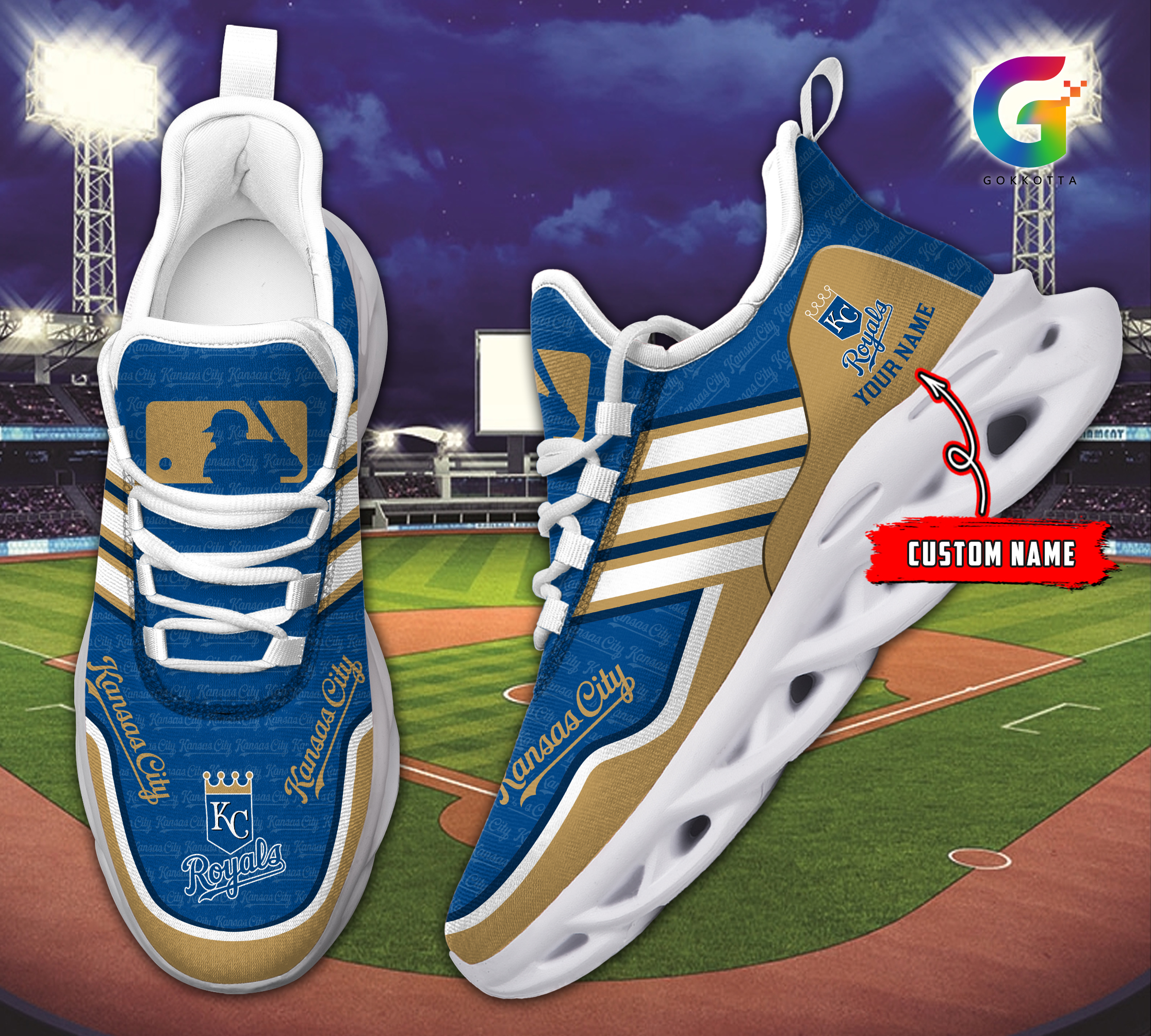 Kansas City Royals MLB Max Soul Shoes Sneakers For Men And Women