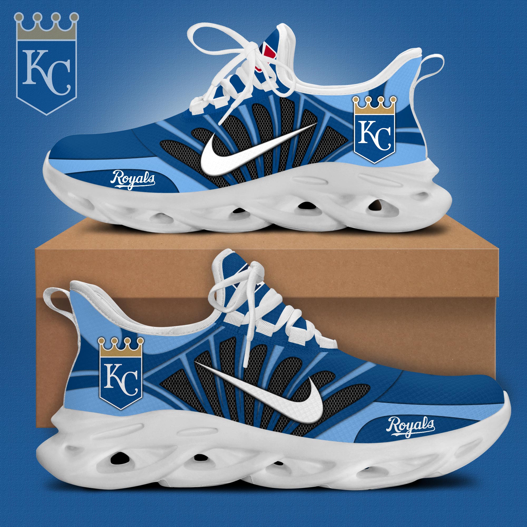Kansas City Royals Max Soul Shoes Sneakers For Men And Women