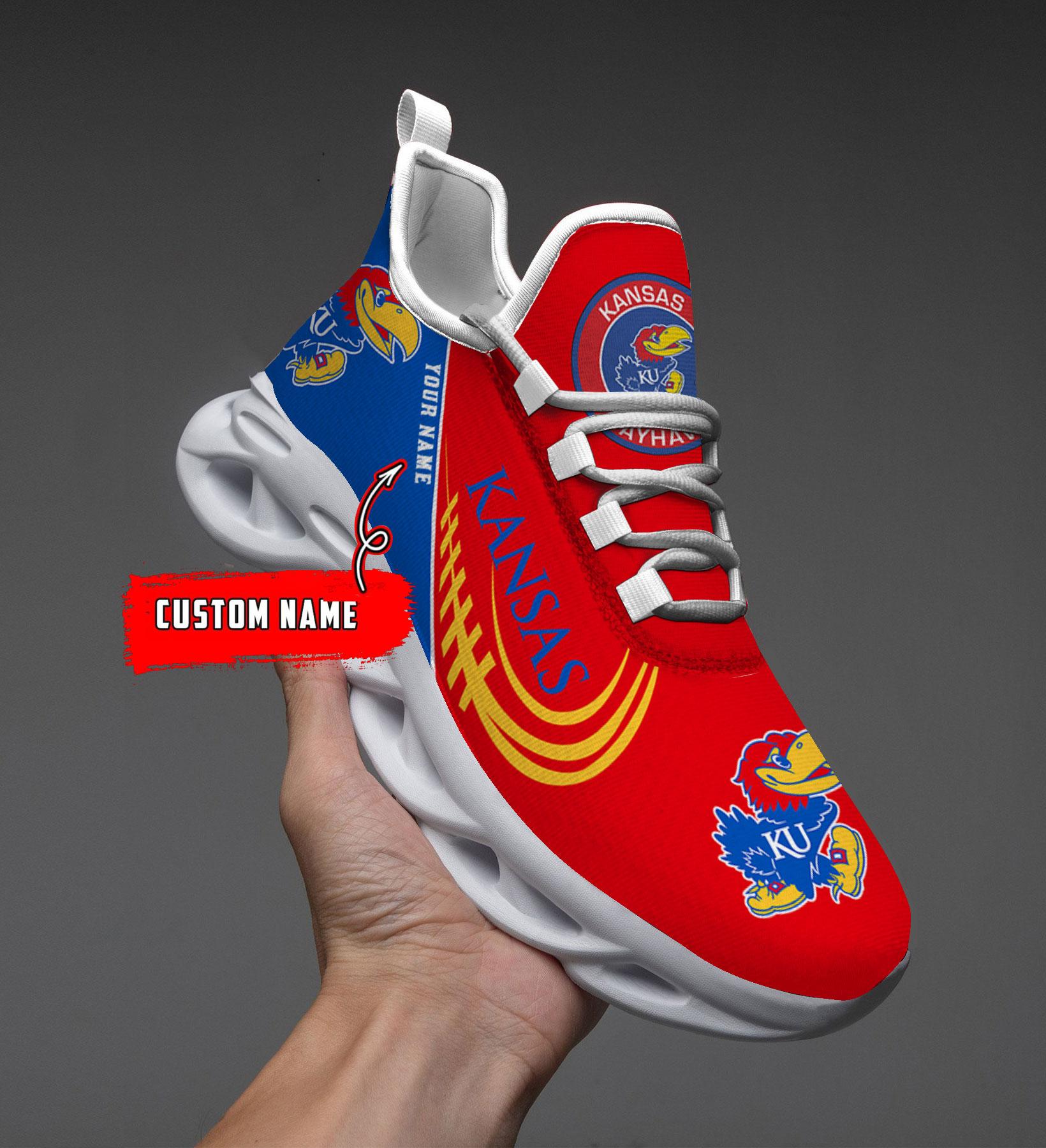 Kansas Jayhawks Max Soul Shoes Sneakers For Men And Women