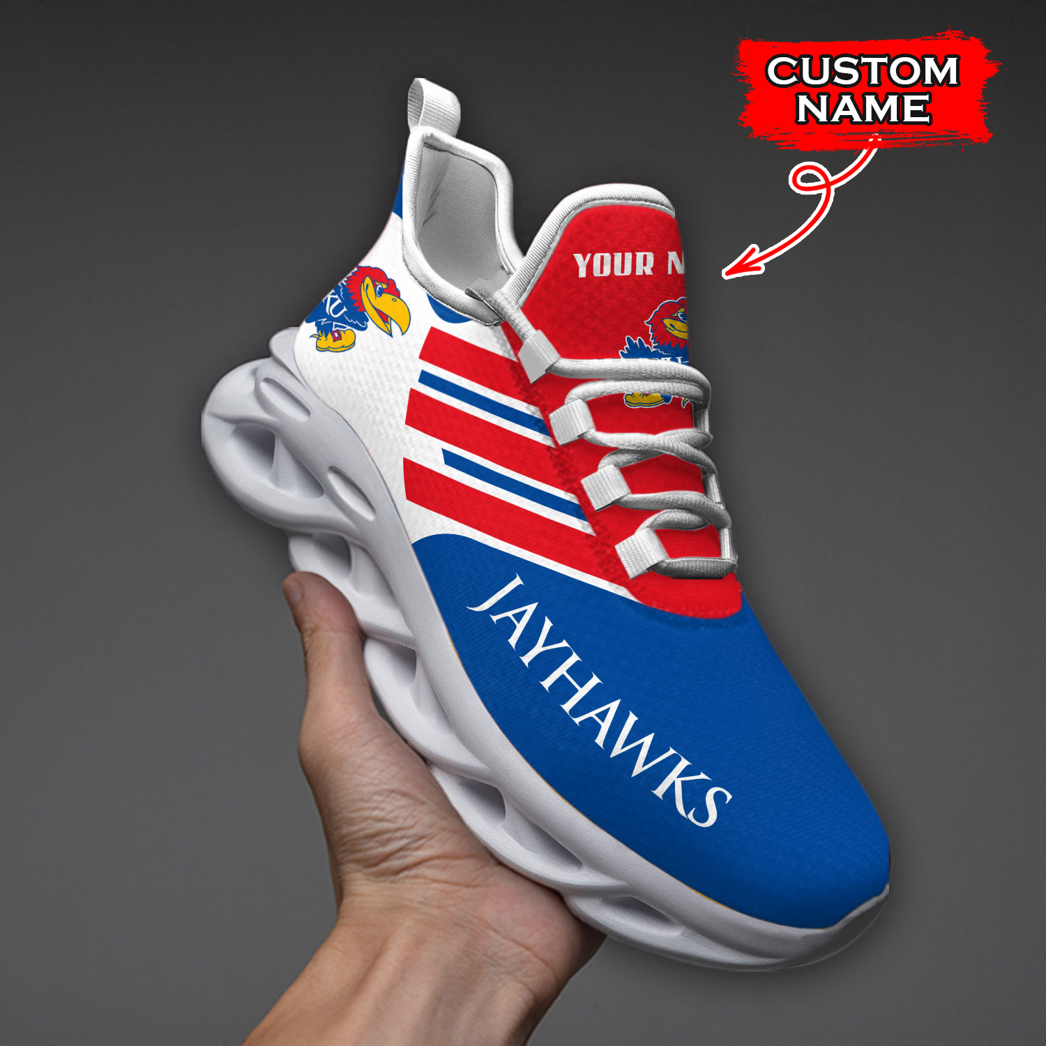 Kansas Jayhawks NCAA Max Soul Shoes Sneakers For Men And Women