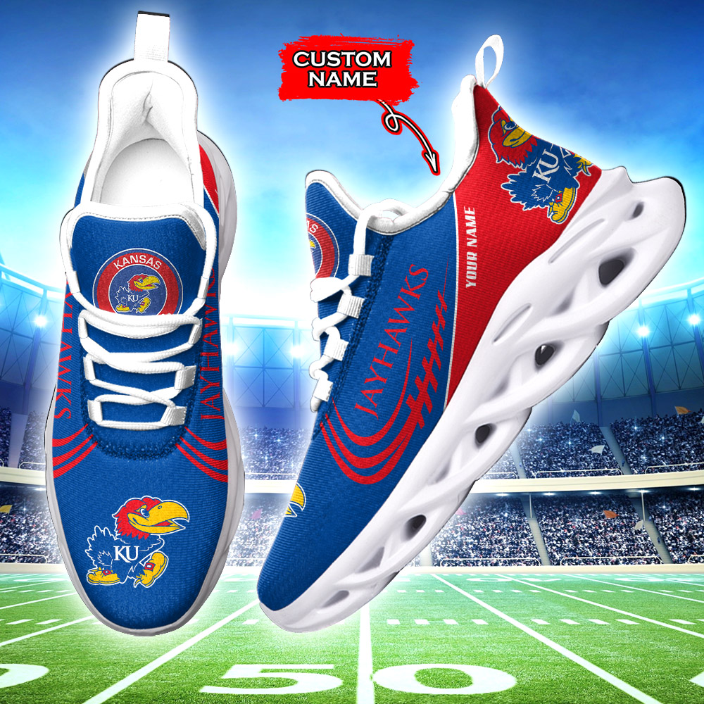 Kansas Jayhawks NCAA Max Soul Shoes Sneakers For Men And Women