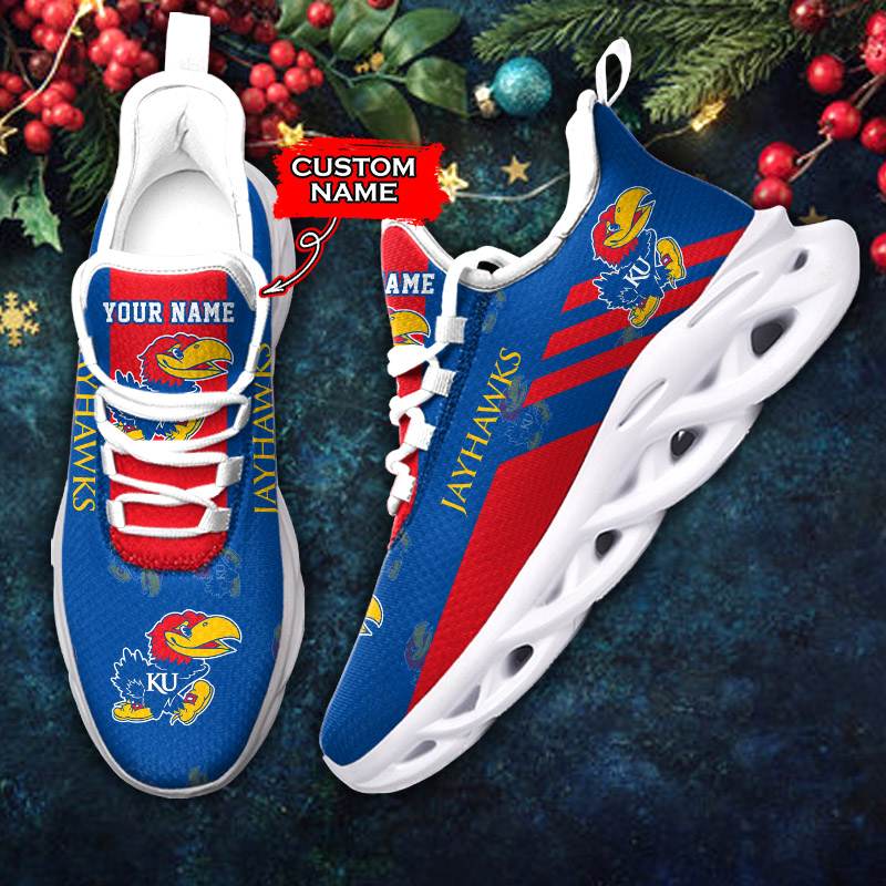 Kansas Jayhawks NCAA Max Soul Shoes Sneakers For Men And Women