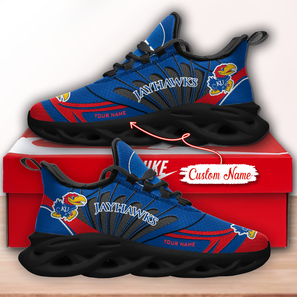 Kansas Jayhawks NCAA Max Soul Shoes Sneakers For Men And Women
