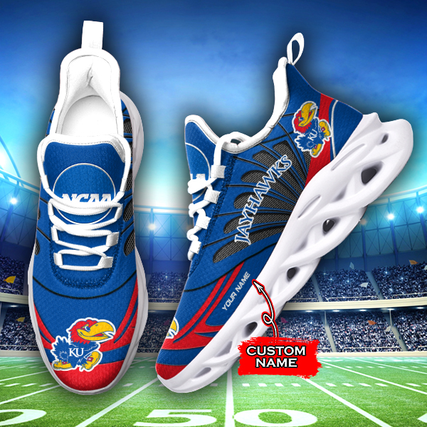 Kansas Jayhawks NCAA Max Soul Shoes Sneakers For Men And Women