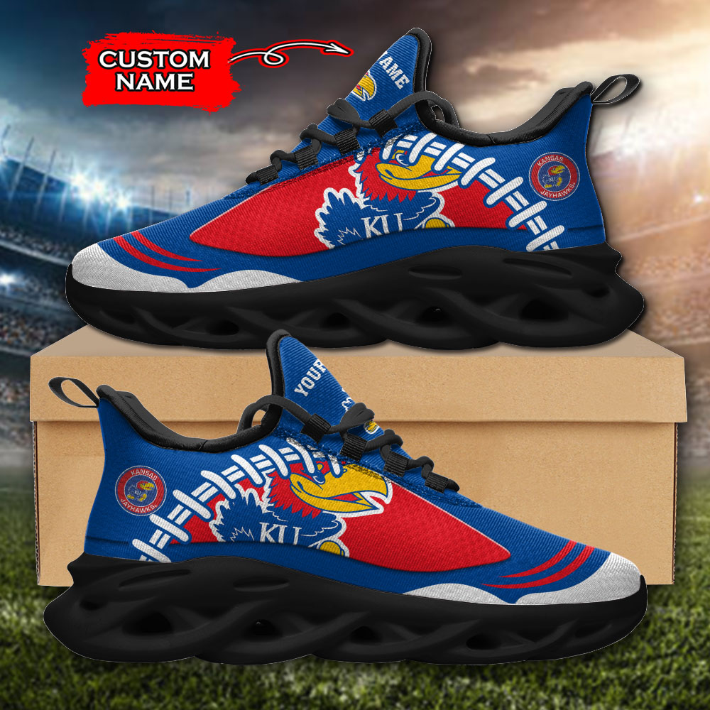 Kansas Jayhawks NCAA Max Soul Shoes Sneakers For Men And Women
