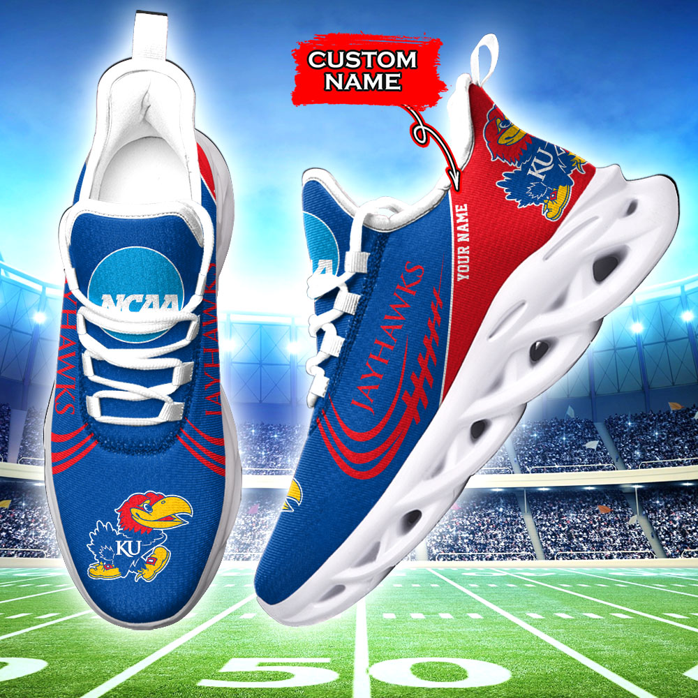 Kansas Jayhawks NCAA Max Soul Shoes Sneakers For Men And Women