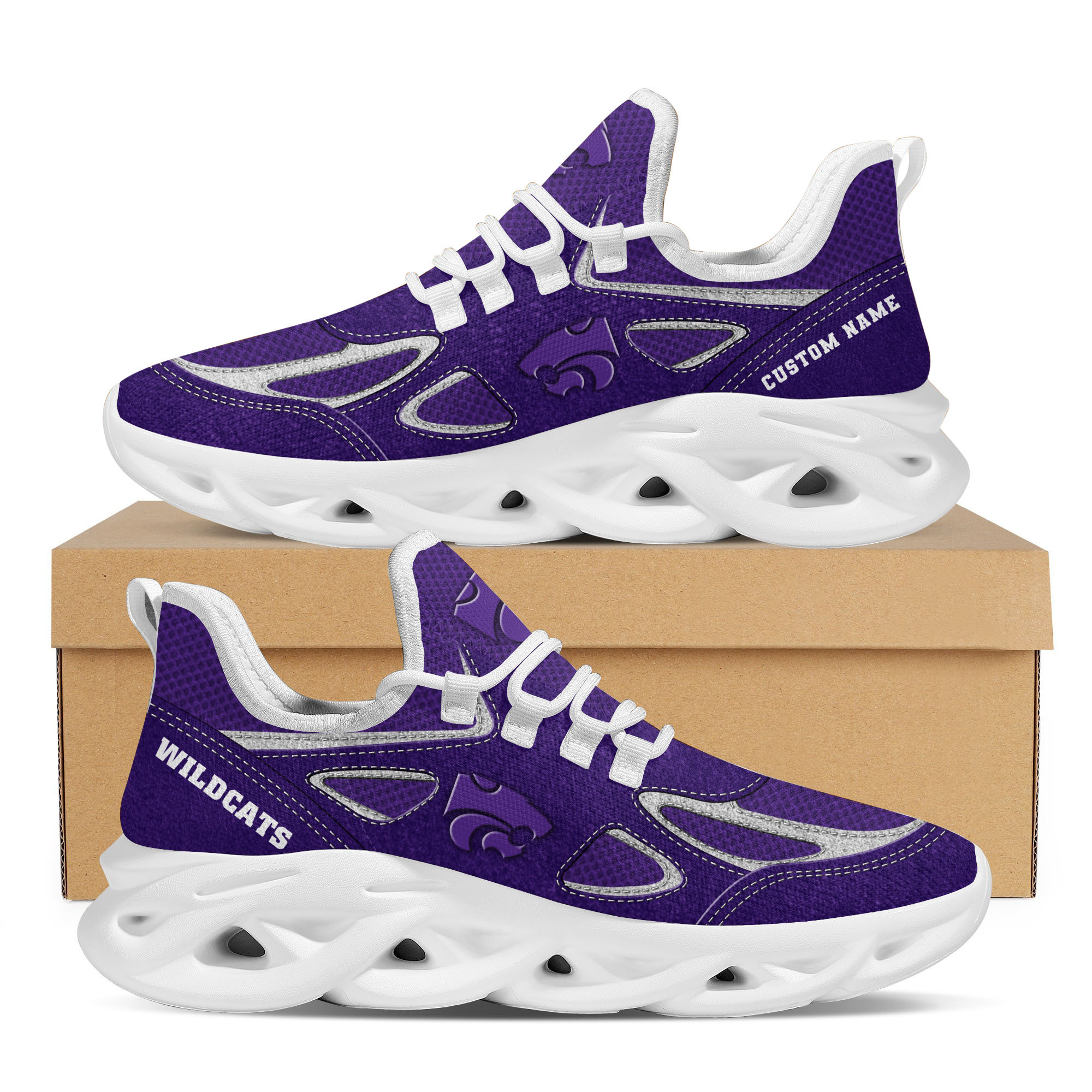Kansas State Wildcats Max Soul Shoes Sneakers For Men And Women