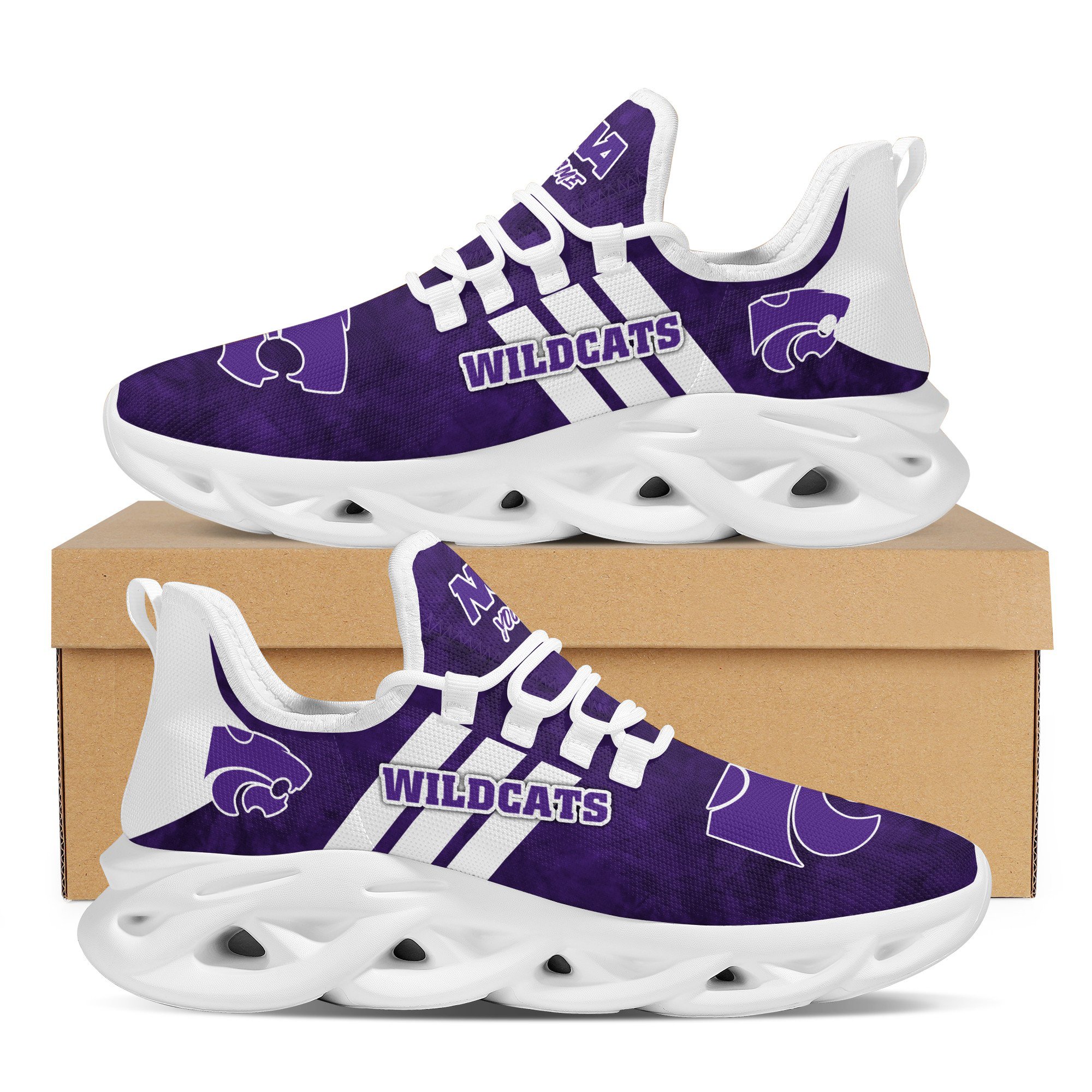 Kansas State Wildcats Max Soul Shoes Sneakers For Men And Women