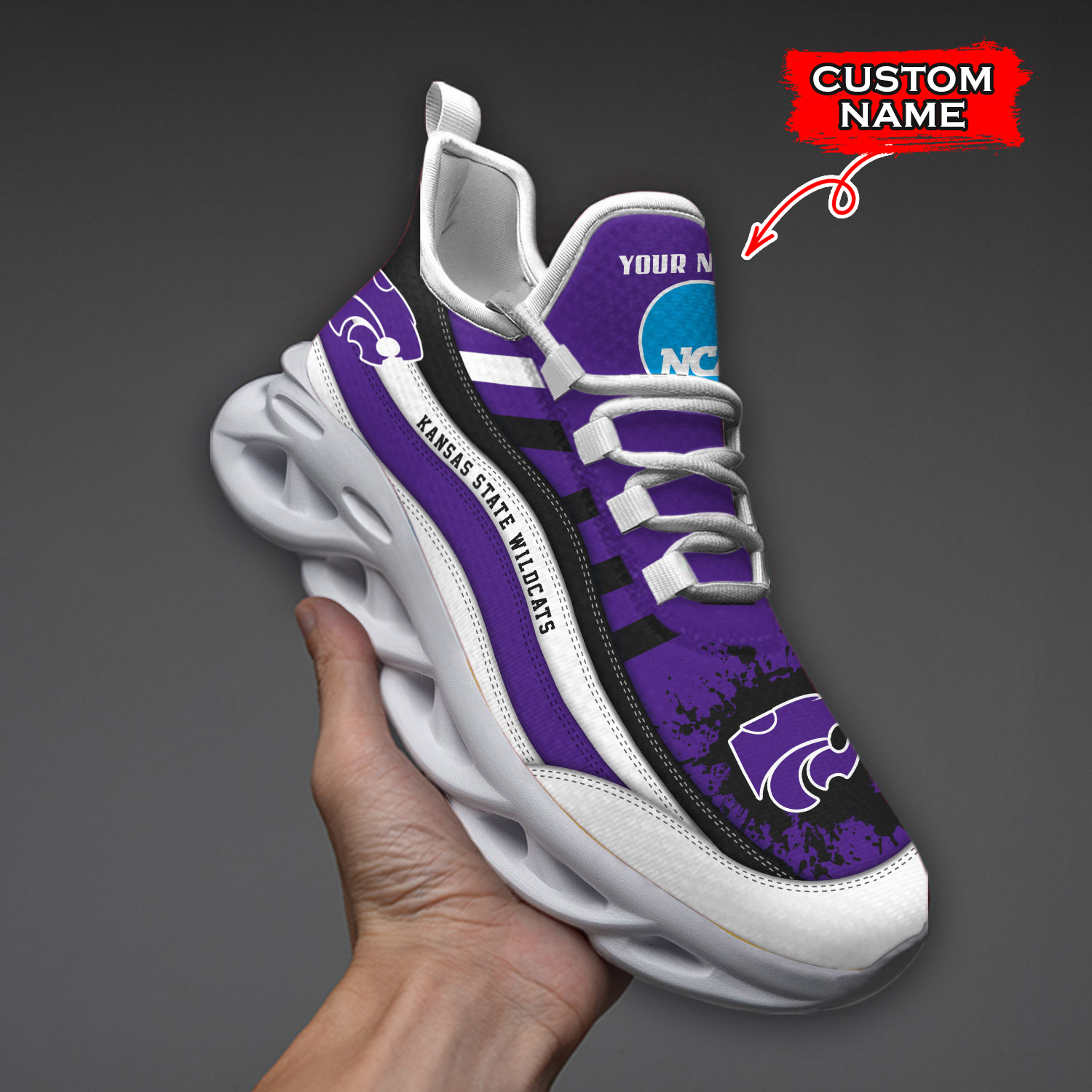 Kansas State Wildcats NCAA Max Soul Shoes Sneakers For Men And Women