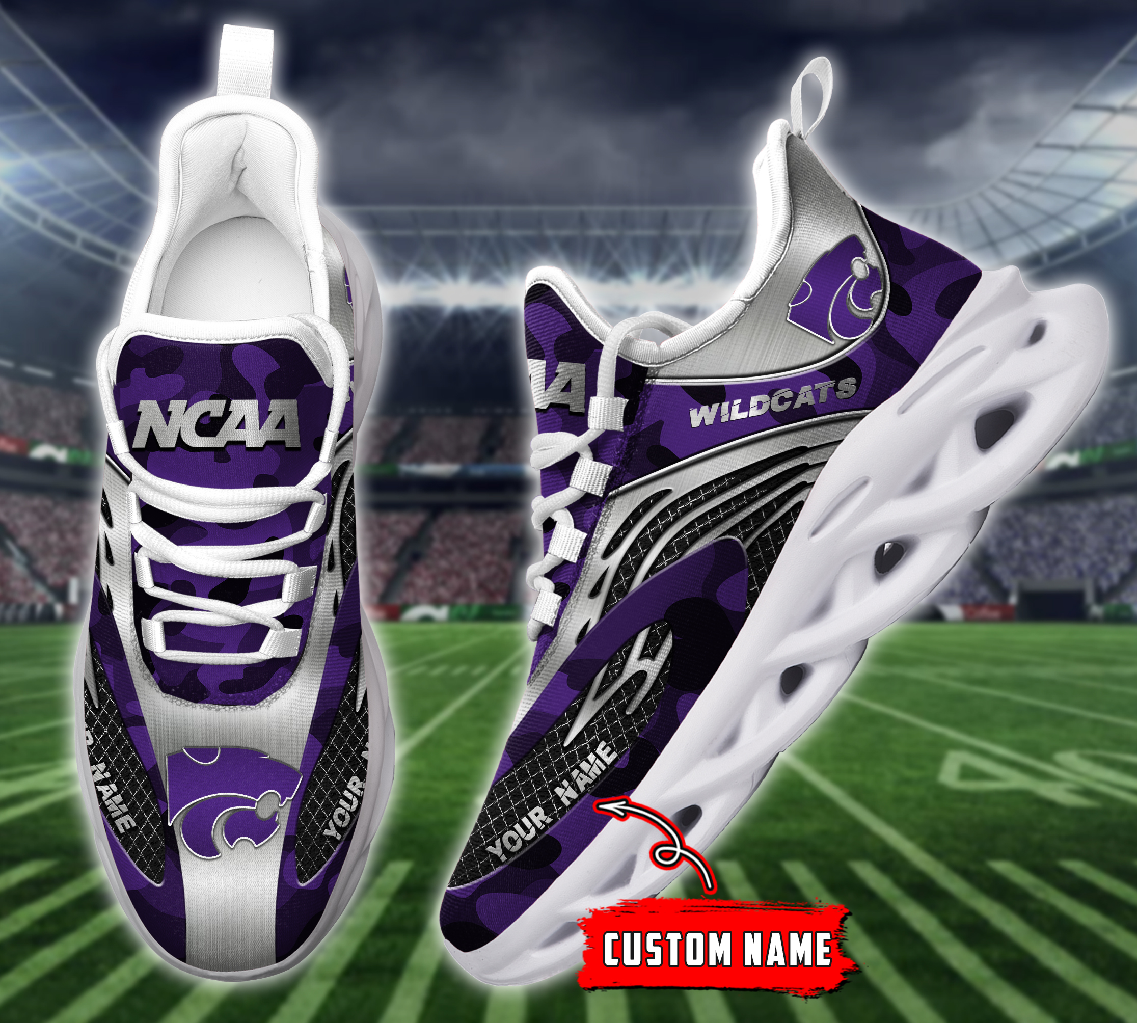 Kansas State Wildcats NCAA Max Soul Shoes Sneakers For Men And Women