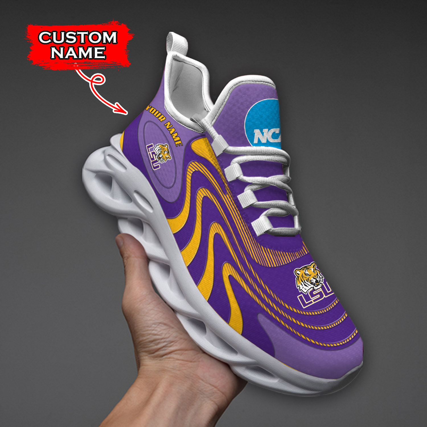 LSU Tigers NCAA Max Soul Shoes Sneakers For Men And Women