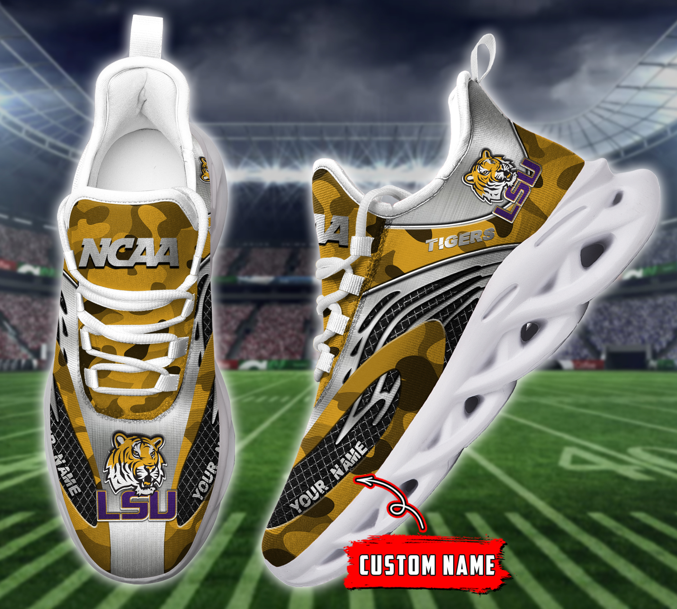 LSU Tigers NCAA Max Soul Shoes Sneakers For Men And Women
