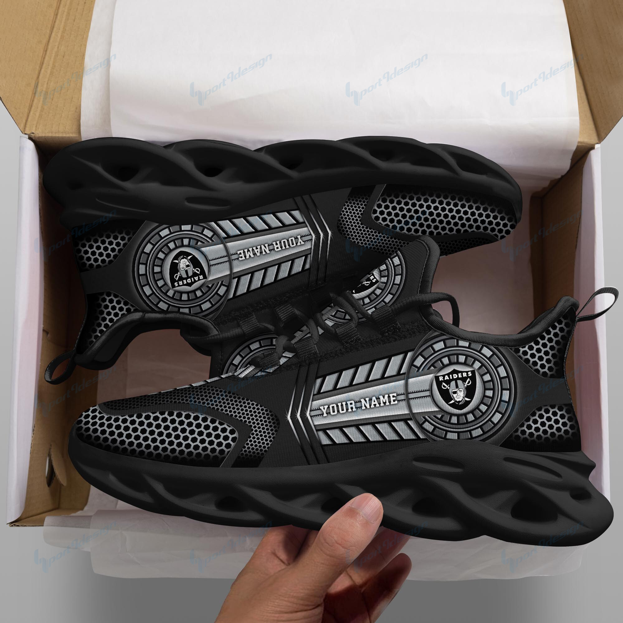 Las Vegas Raiders NFL Max Soul Shoes Sneakers For Men And Women