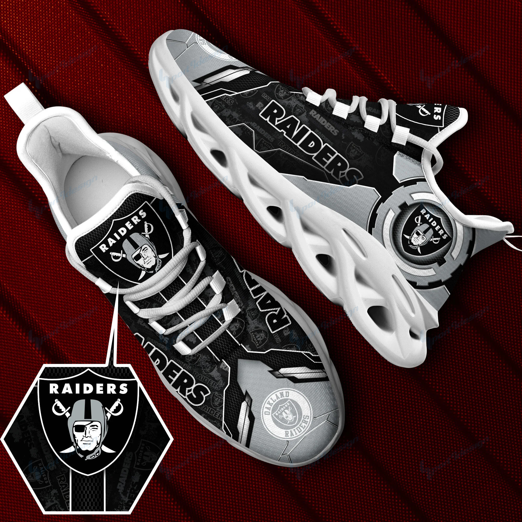 Las Vegas Raiders NFL Max Soul Shoes Sneakers For Men And Women