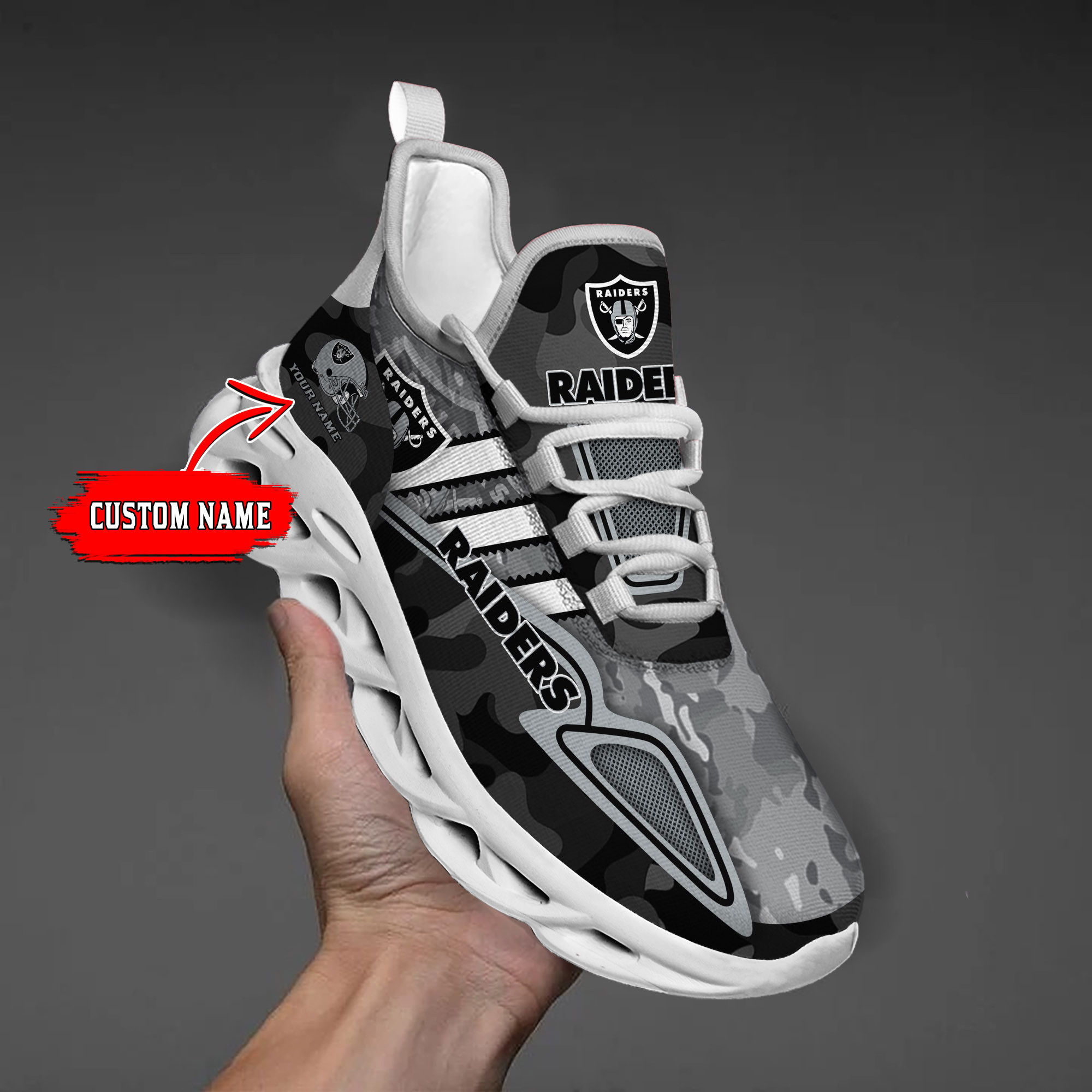 Las Vegas Raiders NFL Max Soul Shoes Sneakers For Men And Women