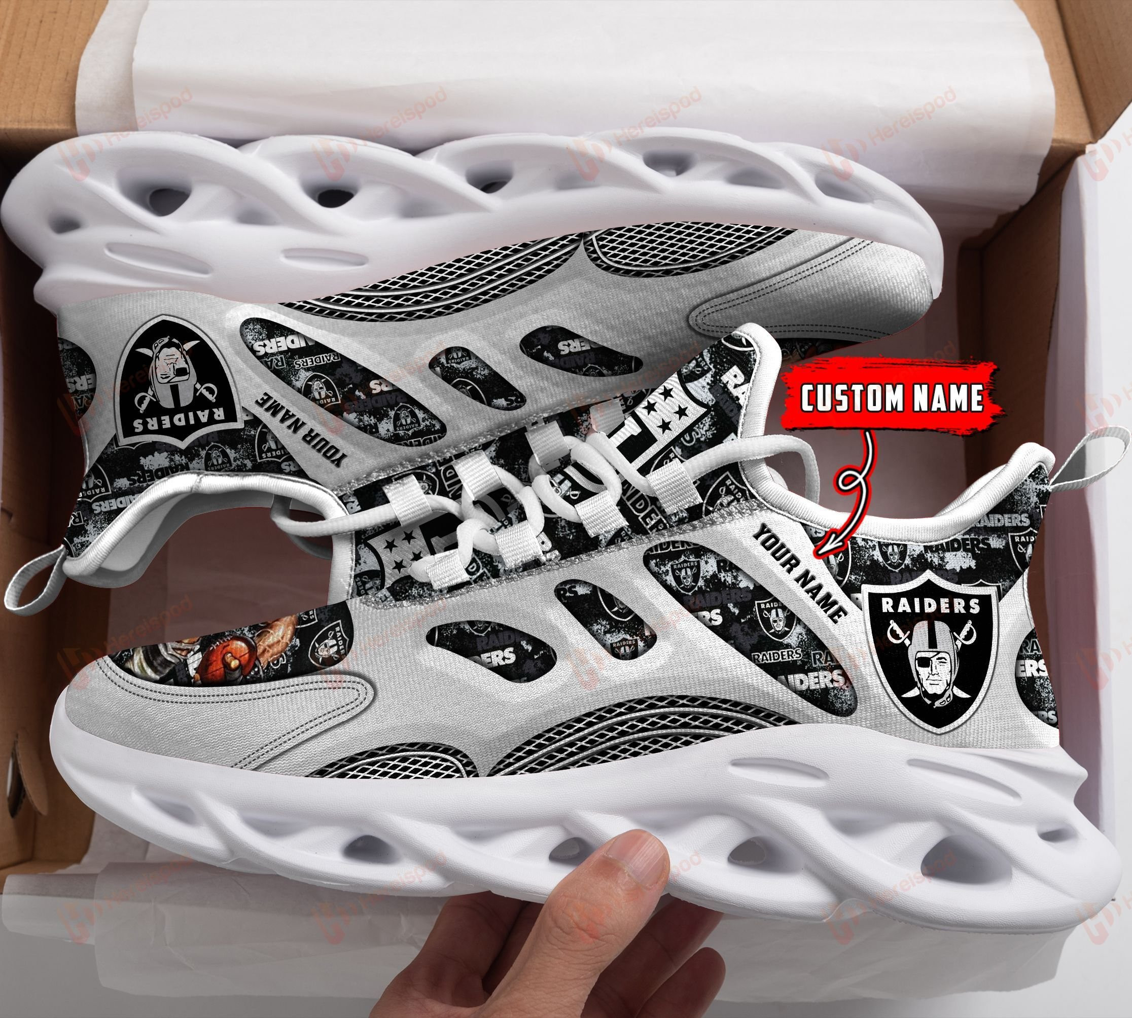 Las Vegas Raiders NFL Max Soul Shoes Sneakers For Men And Women