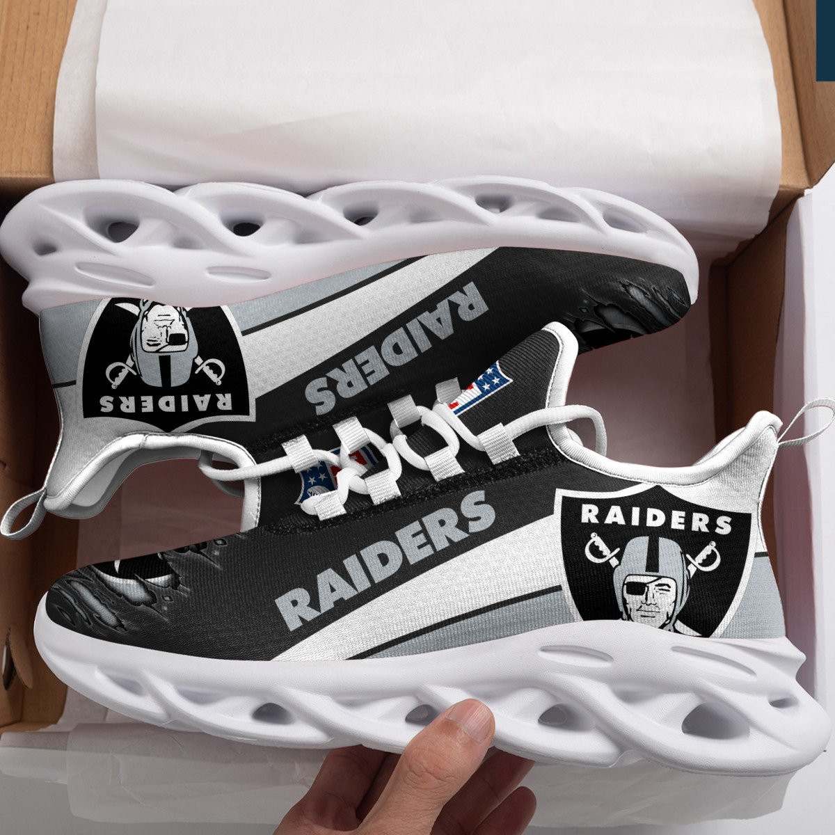 Las Vegas Raiders NFL Max Soul Shoes Sneakers For Men And Women