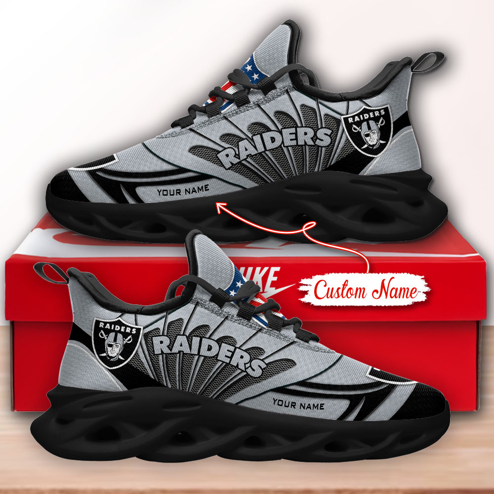 Las Vegas Raiders NFL Max Soul Shoes Sneakers For Men And Women