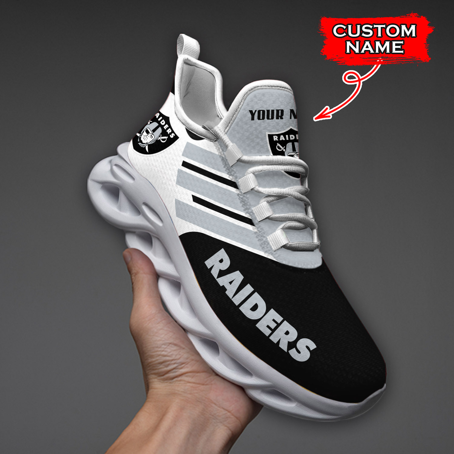 Las Vegas Raiders NFL Max Soul Shoes Sneakers For Men And Women
