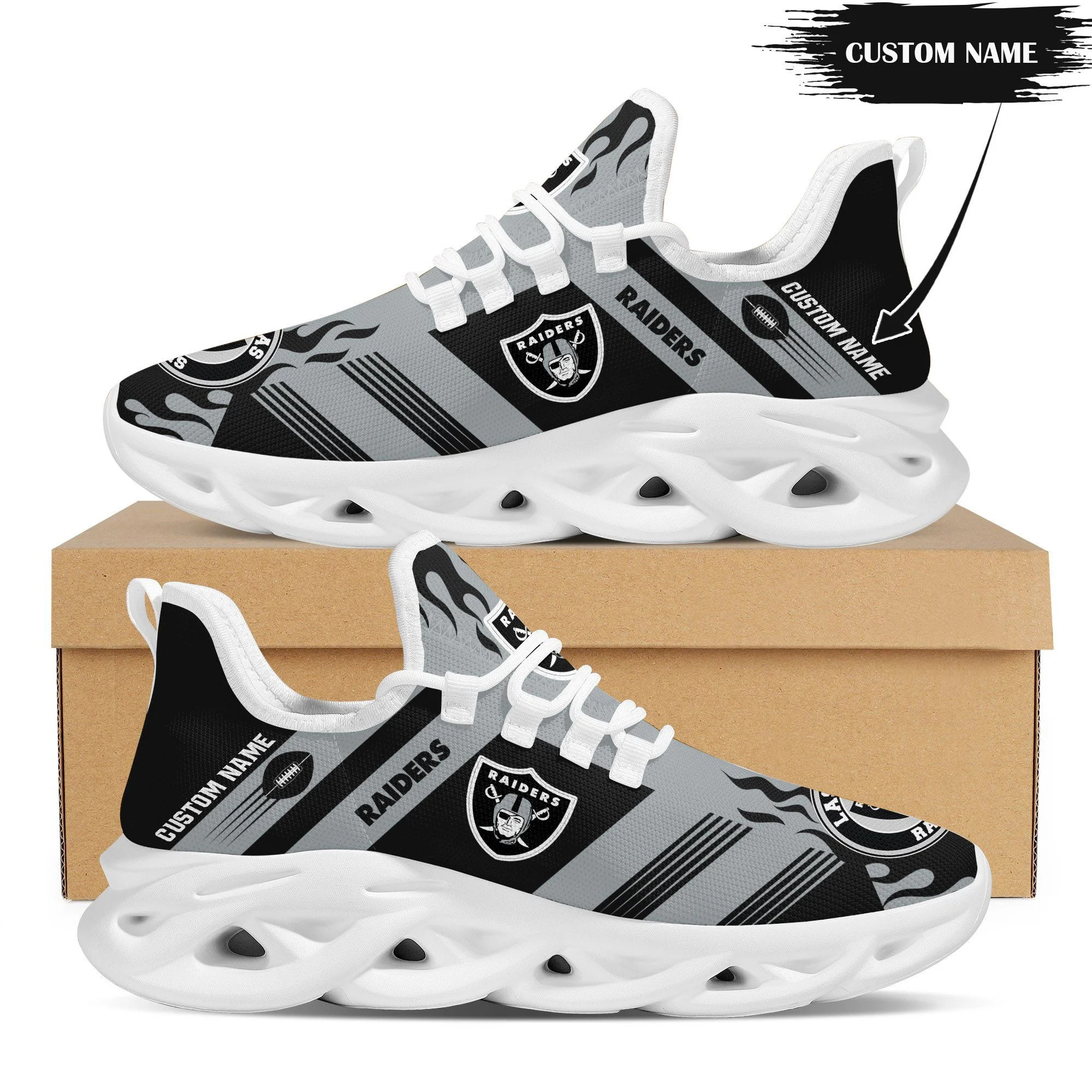 Las Vegas Raiders NFL Max Soul Shoes Sneakers For Men And Women