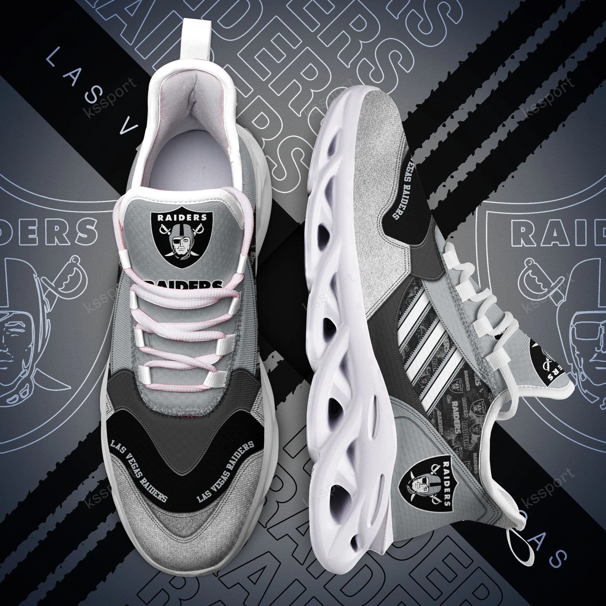 Las Vegas Raiders NFL Max Soul Shoes Sneakers For Men And Women
