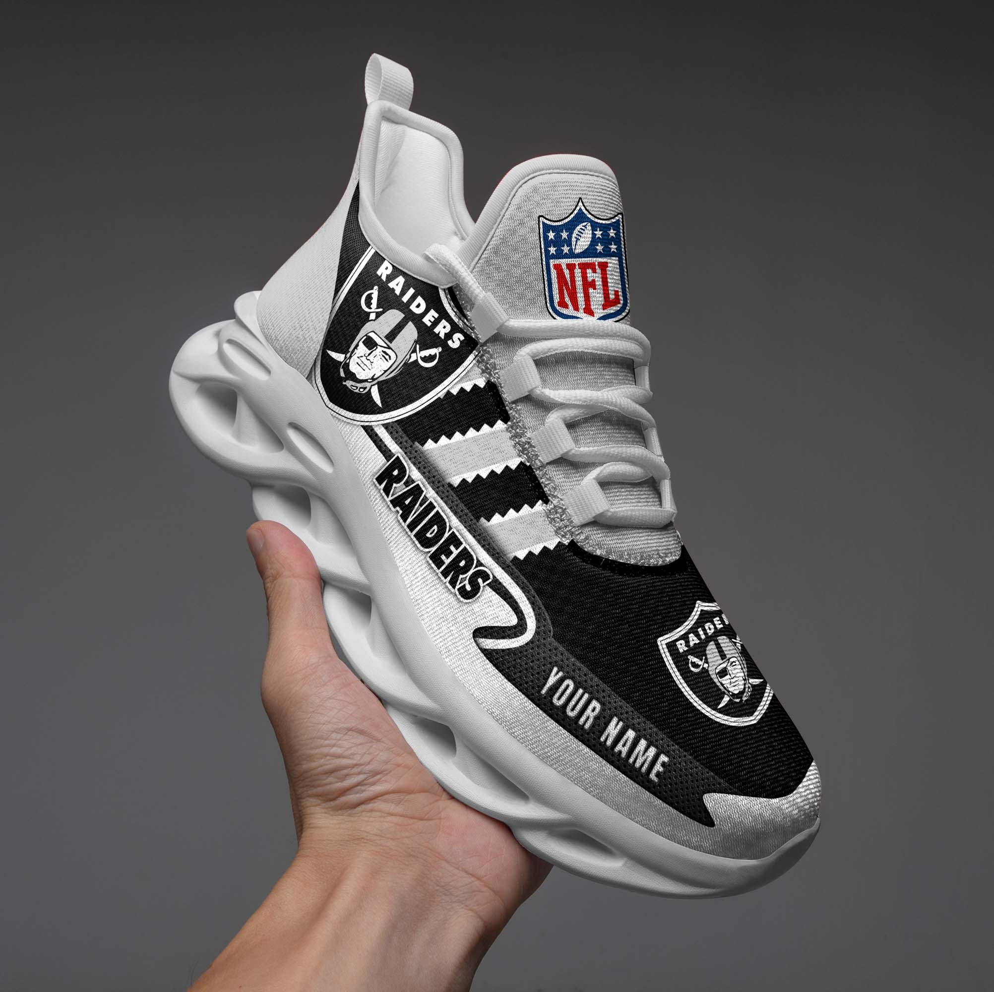 Las Vegas Raiders NFL Max Soul Shoes Sneakers For Men And Women