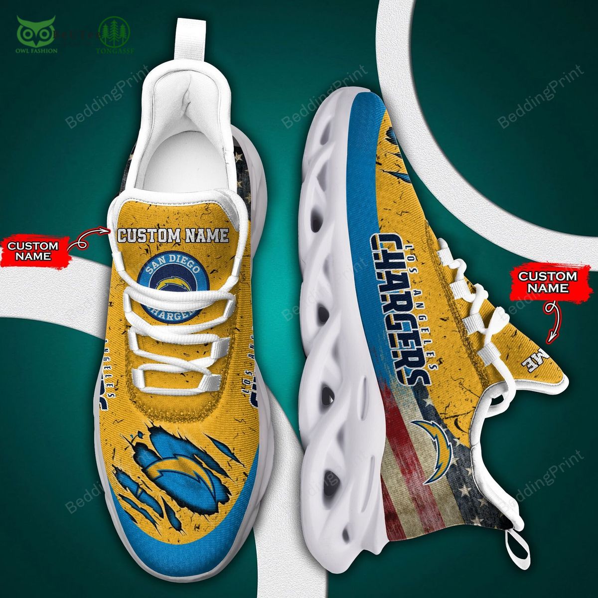 Los Angeles Chargers Max Soul Shoes Sneakers For Men And Women
