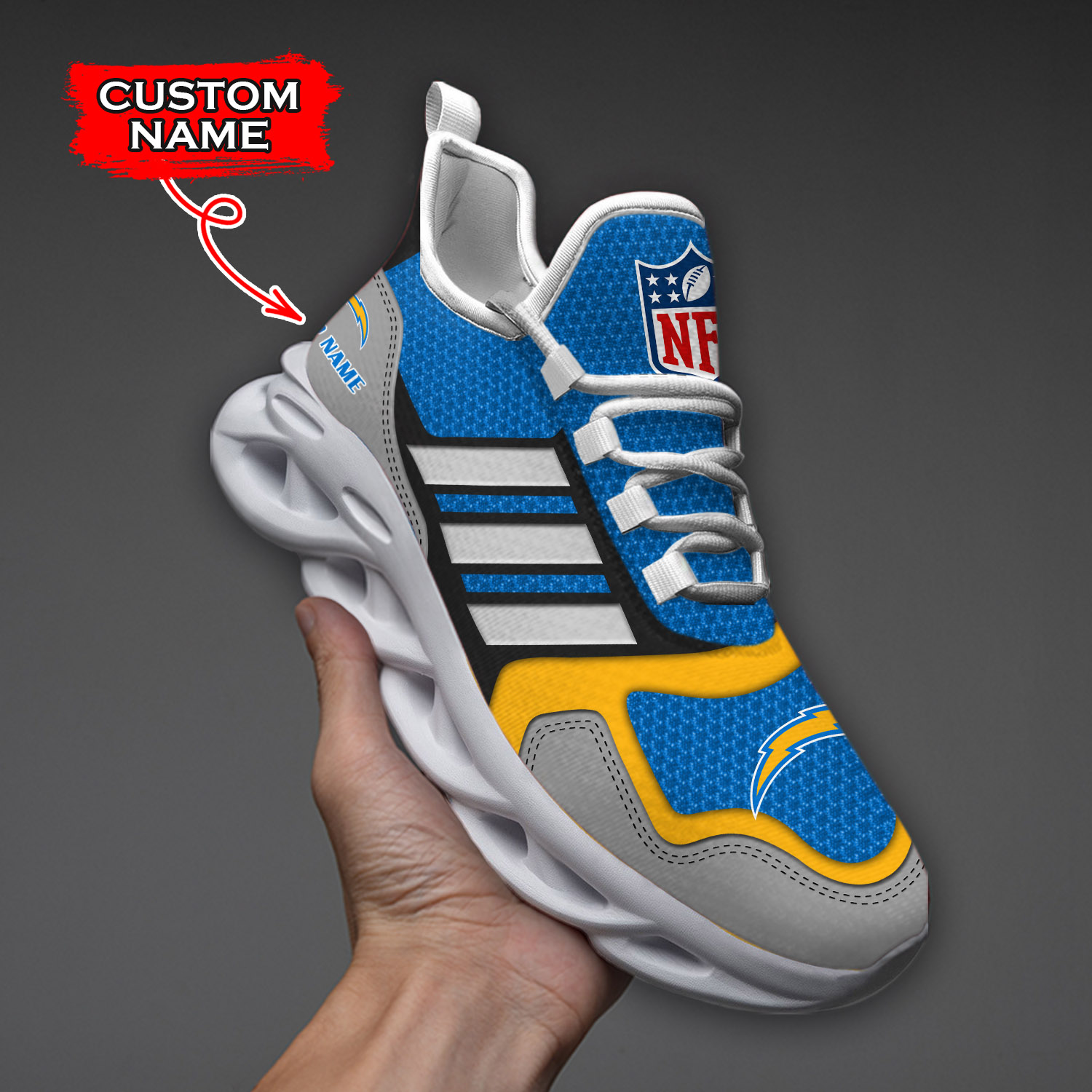 Los Angeles Chargers NFL Max Soul Shoes Sneakers For Men And Women