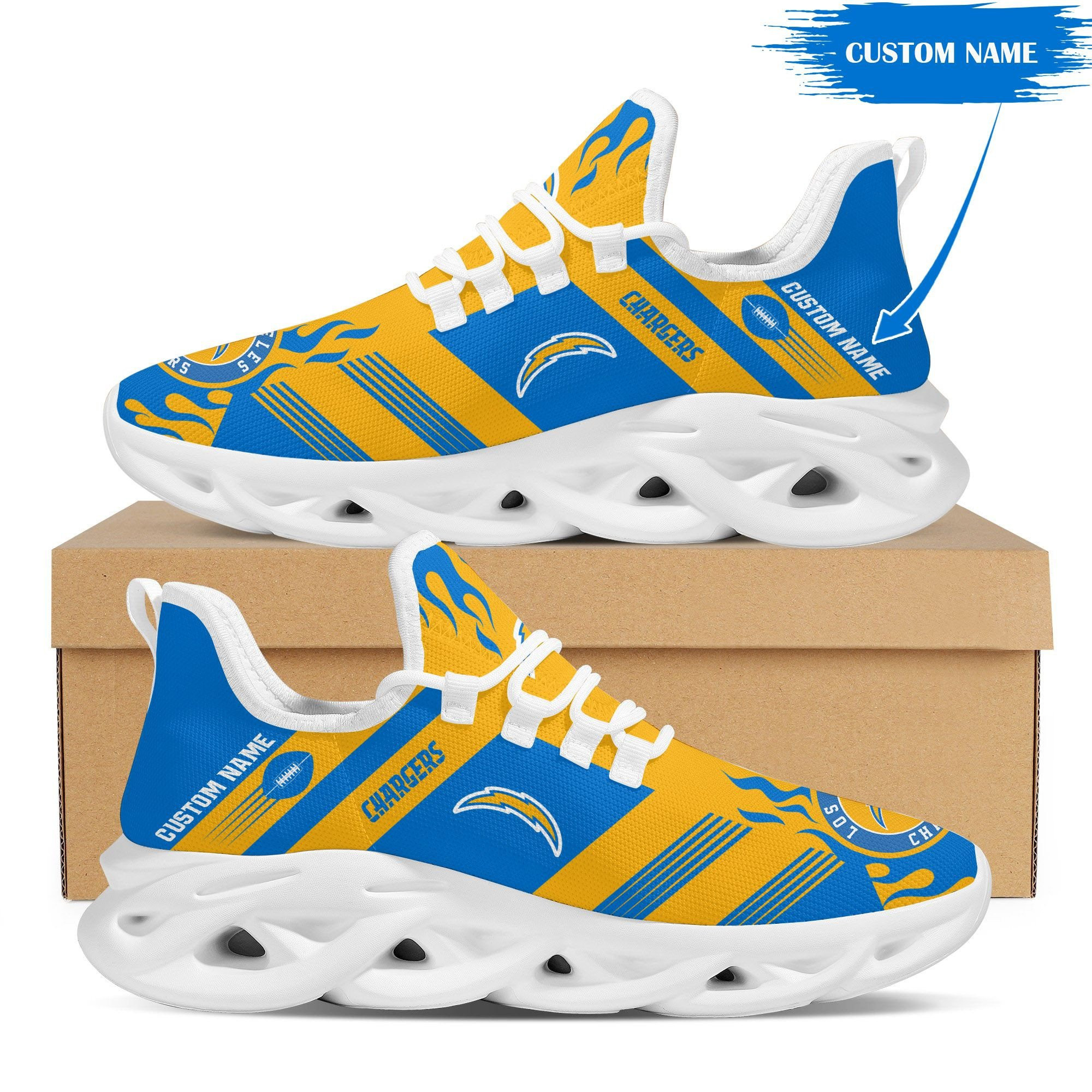 Los Angeles Chargers NFL Max Soul Shoes Sneakers For Men And Women