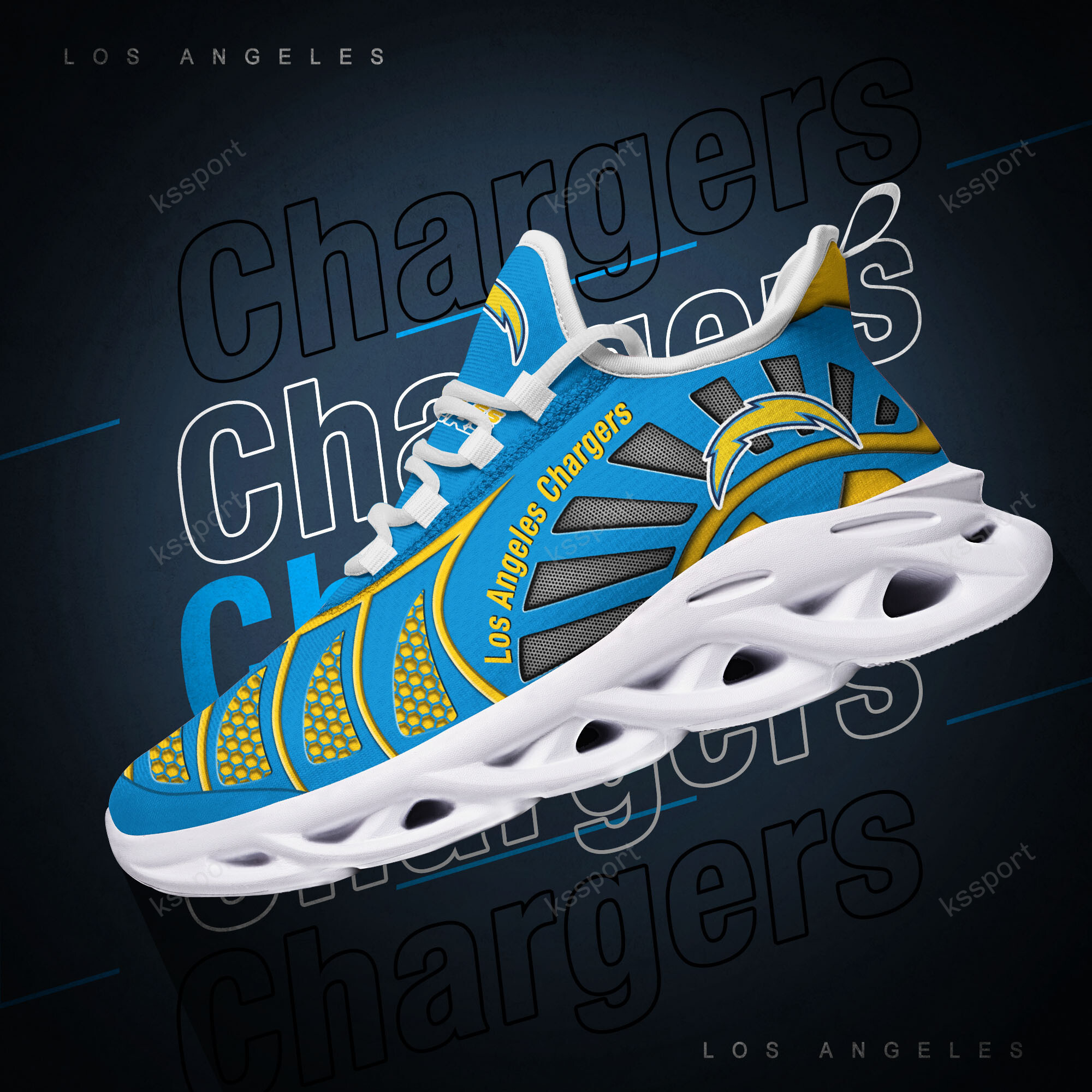 Los Angeles Chargers NFL Max Soul Shoes Sneakers For Men And Women