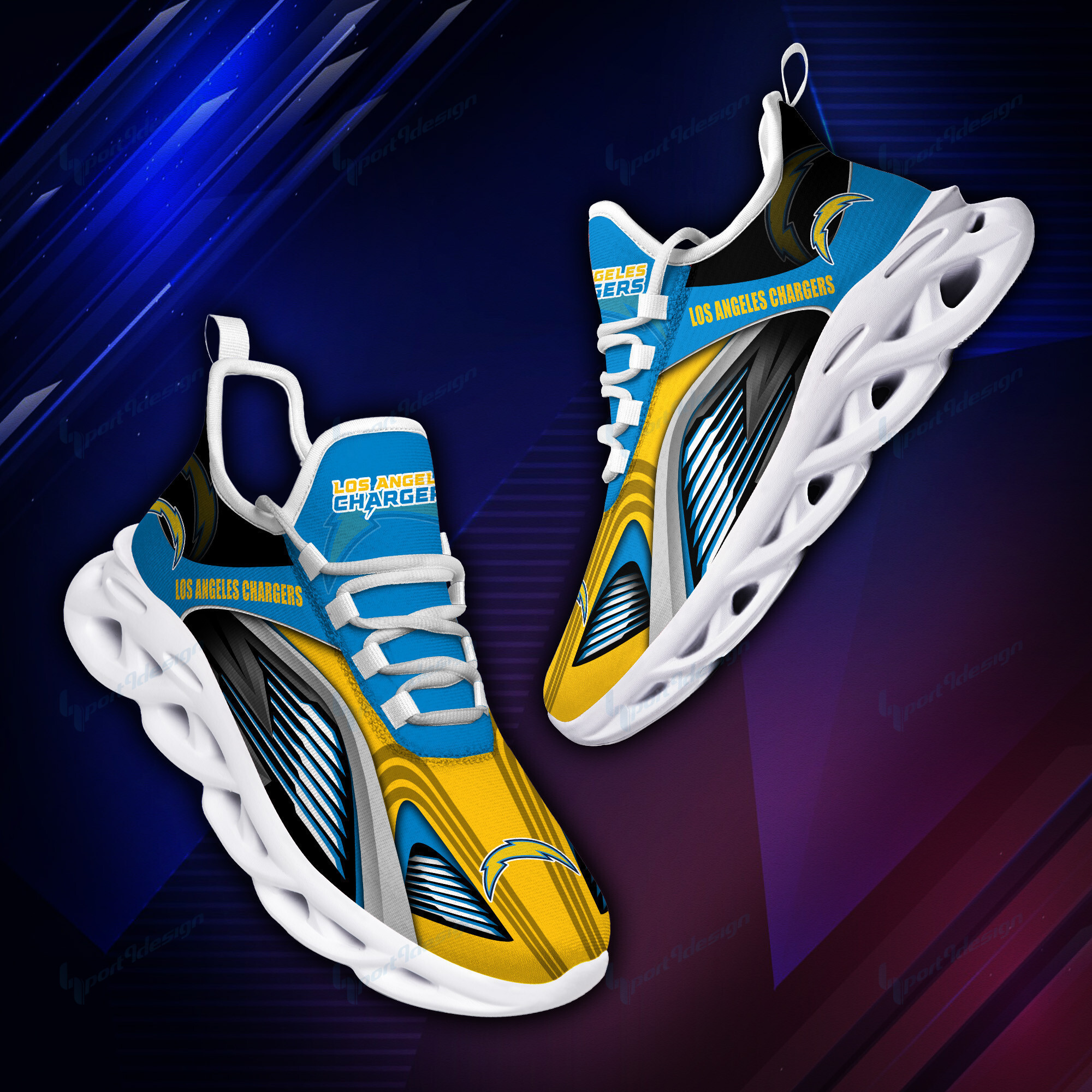 Los Angeles Chargers NFL Max Soul Shoes Sneakers For Men And Women