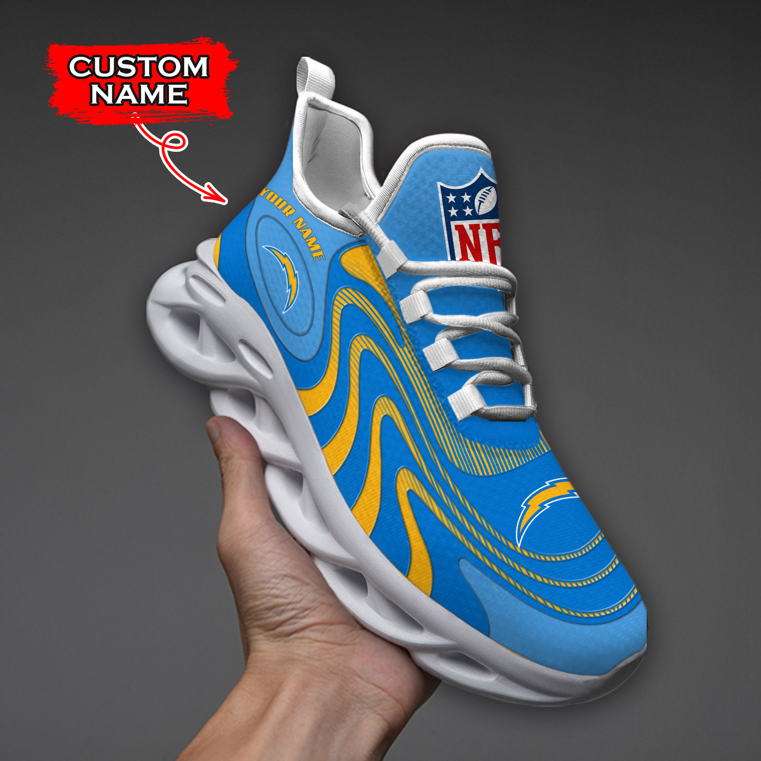 Los Angeles Chargers NFL Max Soul Shoes Sneakers For Men And Women