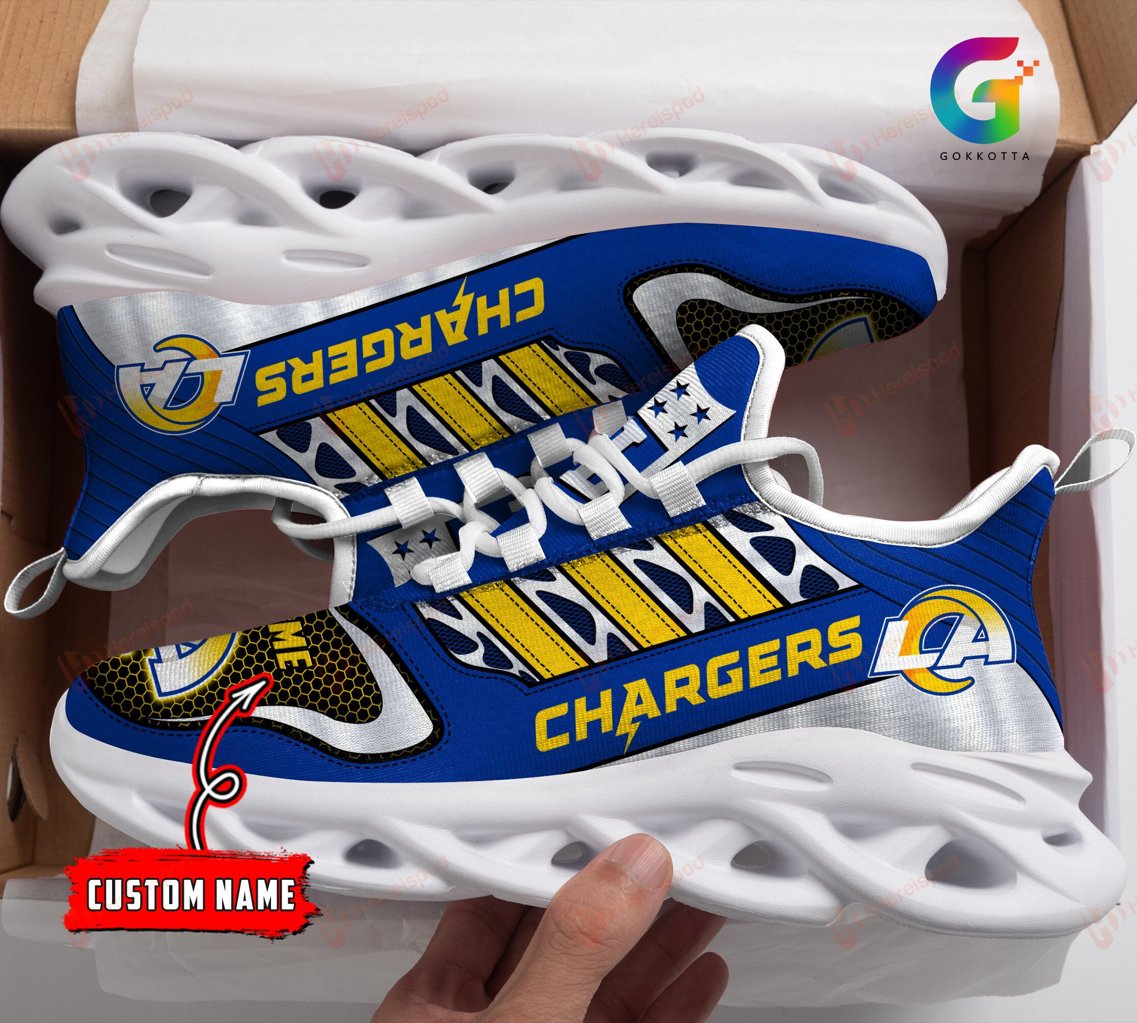 Los Angeles Chargers NFL Max Soul Shoes Sneakers For Men And Women