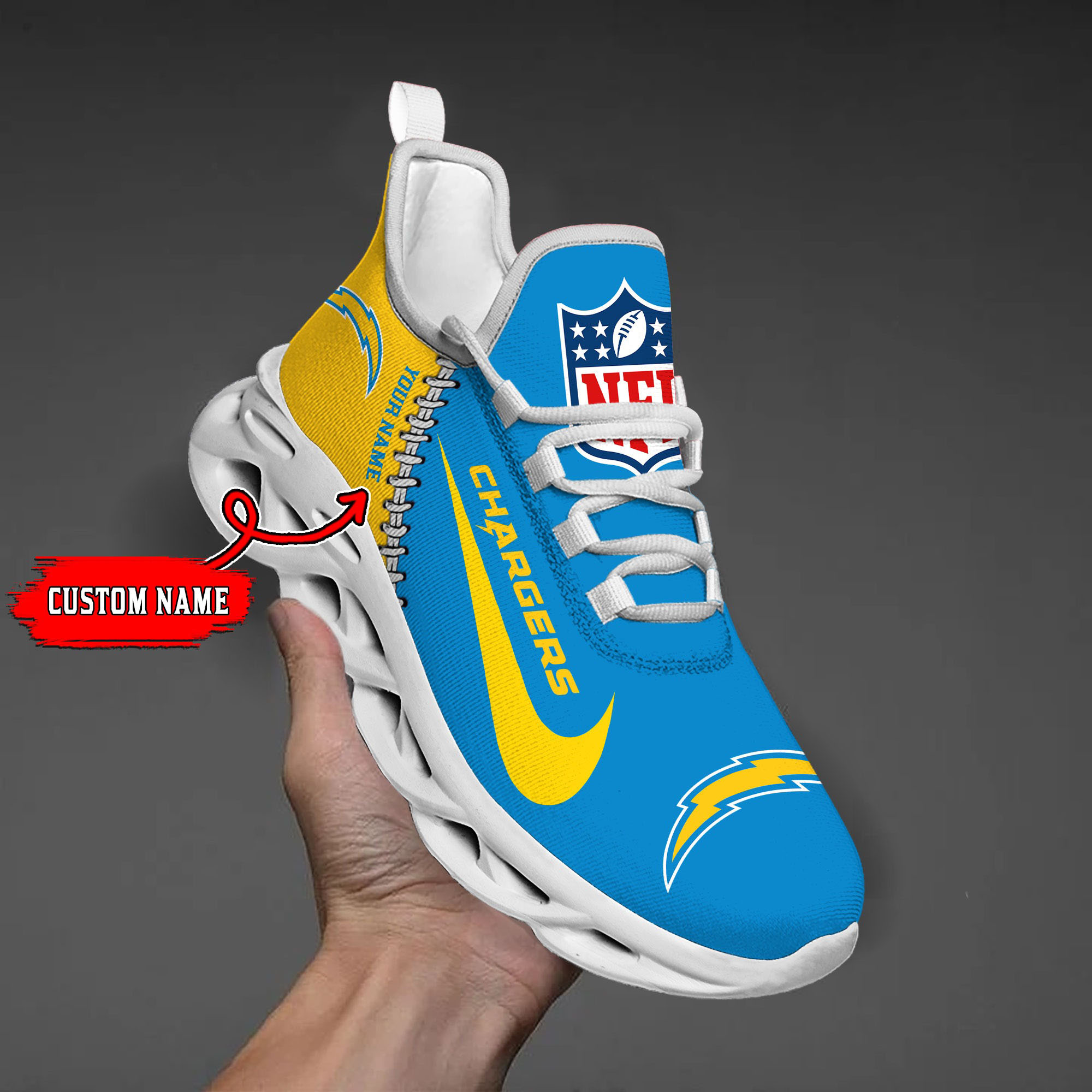 Los Angeles Chargers NFL Max Soul Shoes Sneakers For Men And Women