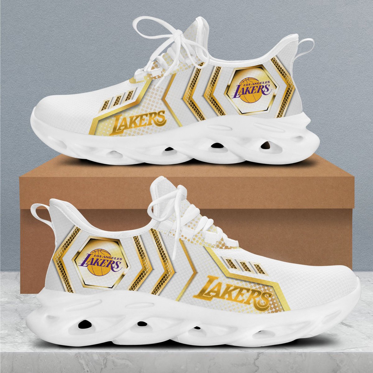 Los Angeles Lakers Max Soul Shoes Sneakers For Men And Women